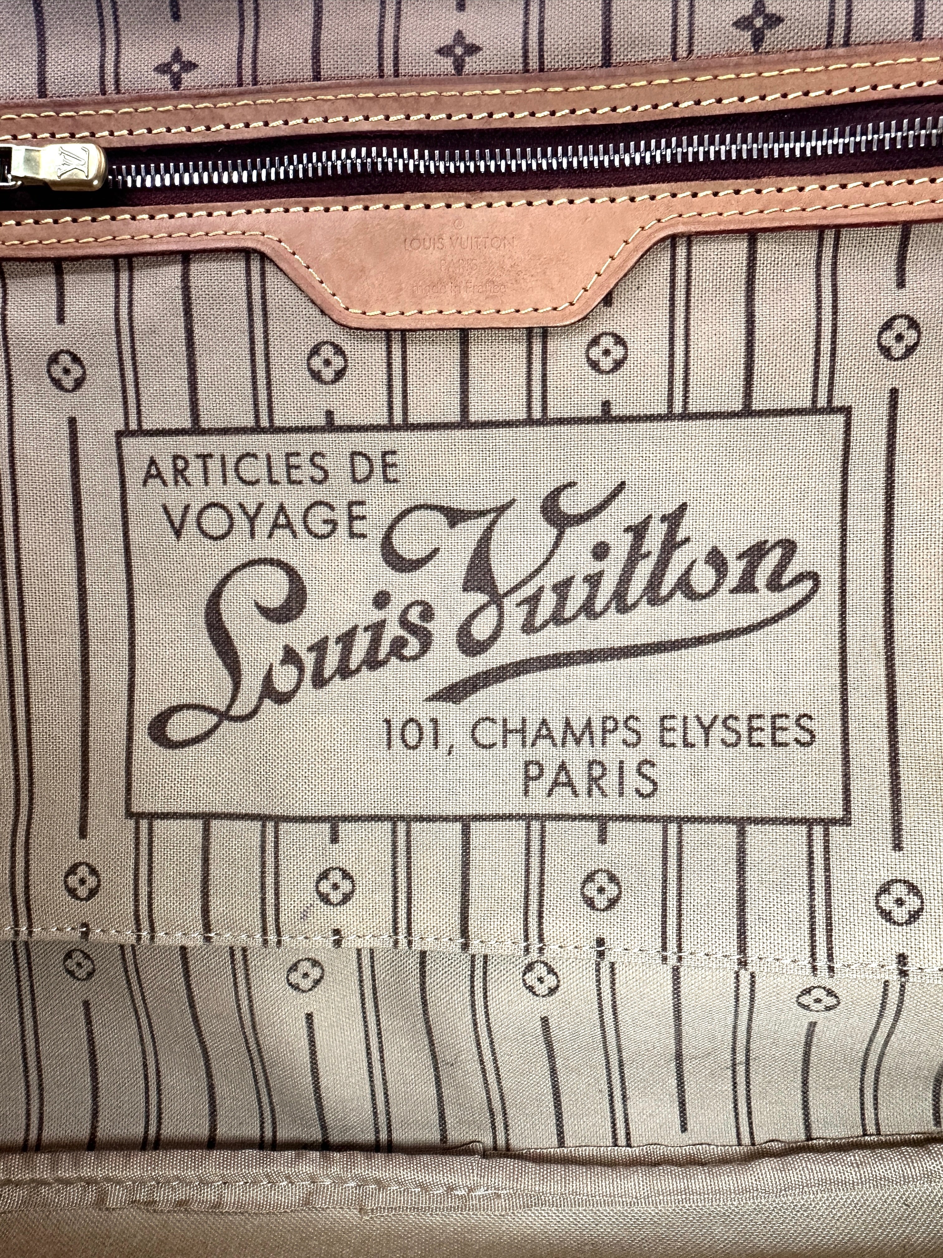 Louis Vuitton Neverfull Monogram Canvas Shoulder Bag LV2633