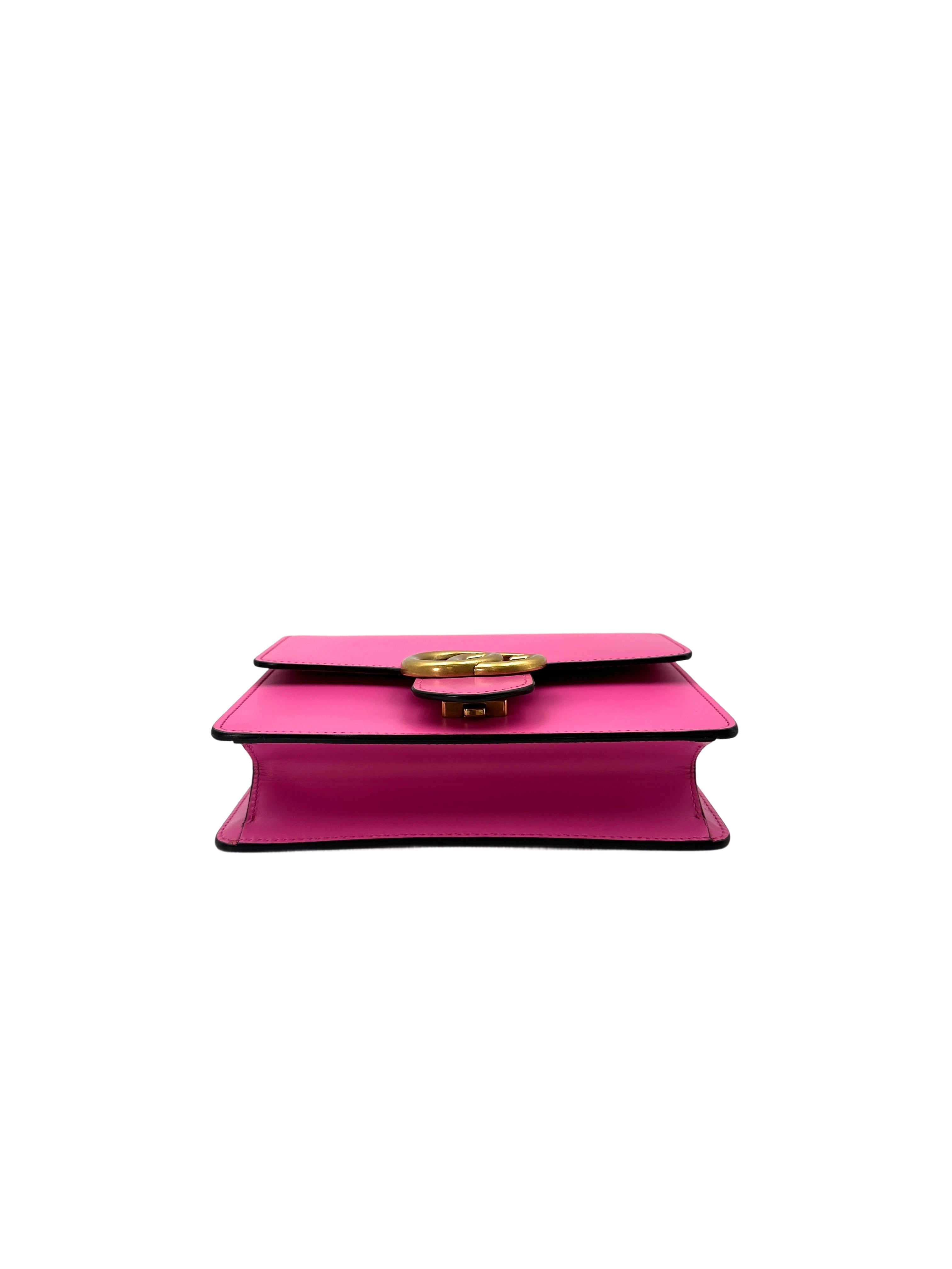 Gucci GG Marmont Pink Leather Flap Bag GG916