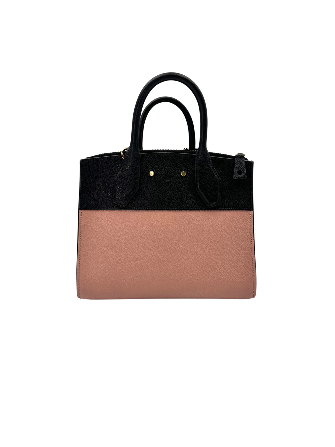 Louis Vuitton City Steamer PM Black/Pink Grained Leather Handle Bag LV2642