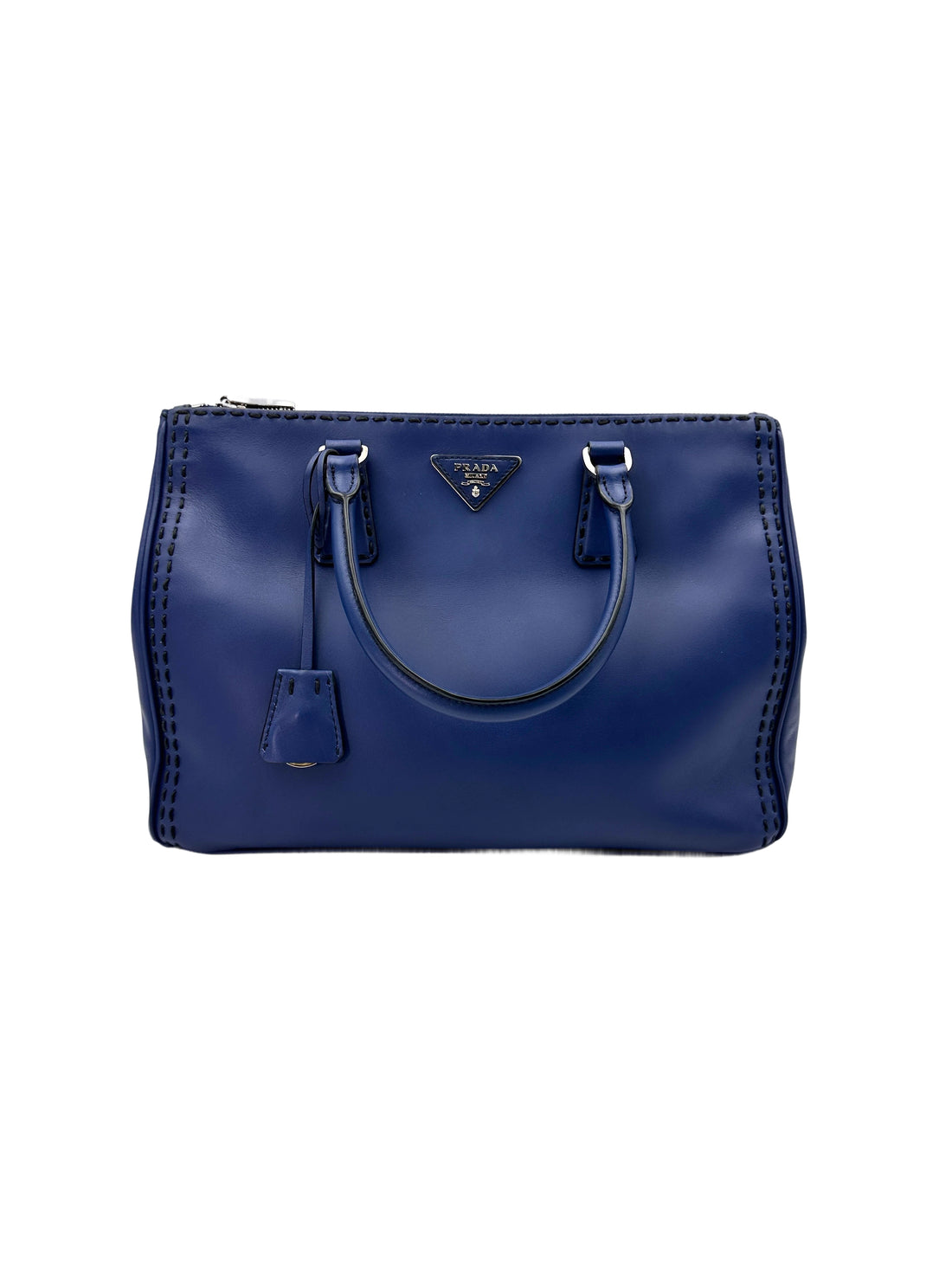 Prada Galleria Blue Saffiano Leather Handle Bag PR310