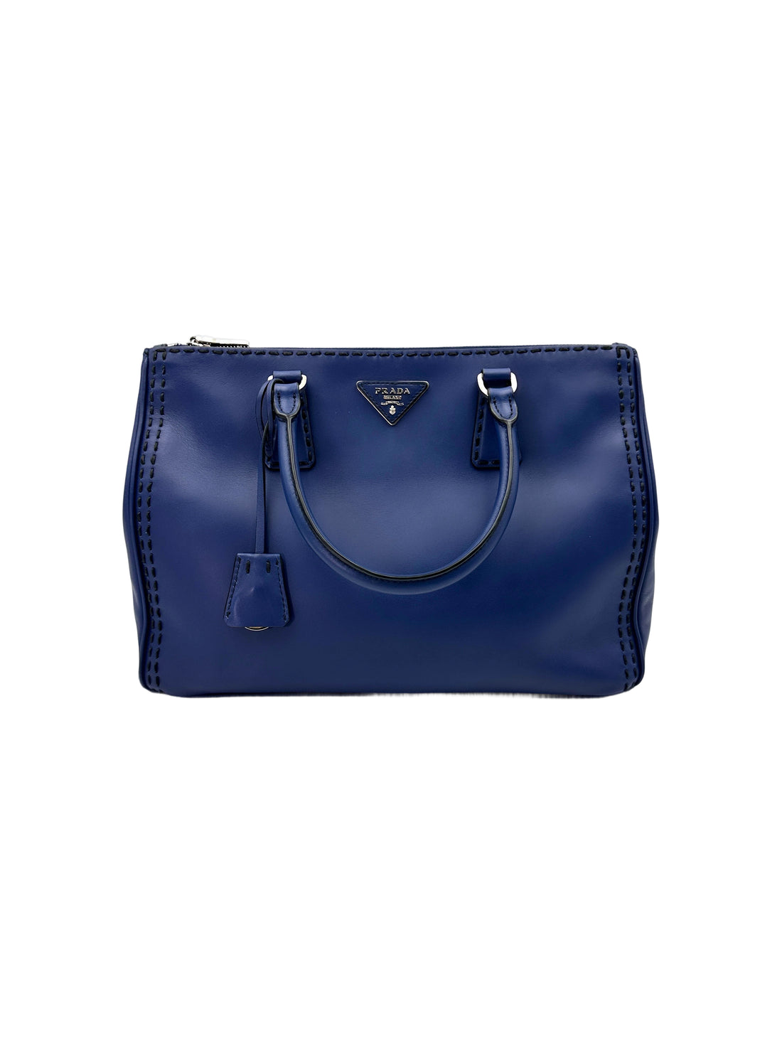 Prada Galleria Blue Saffiano Leather Handle Bag PR310