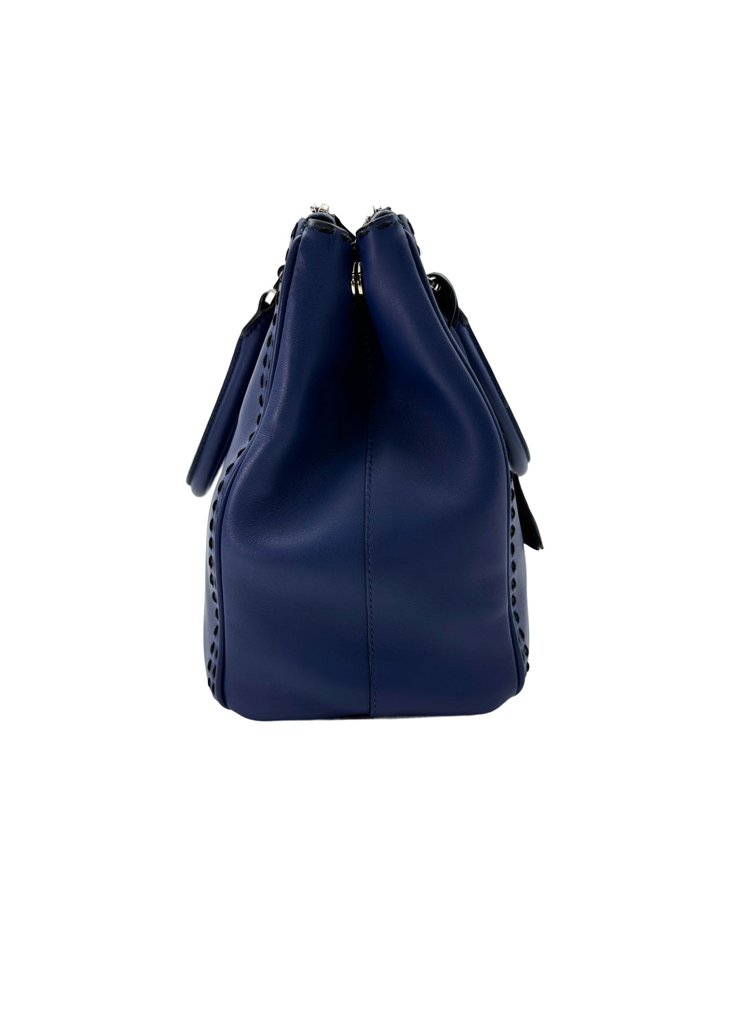 Prada Galleria Blue Saffiano Leather Handle Bag PR310