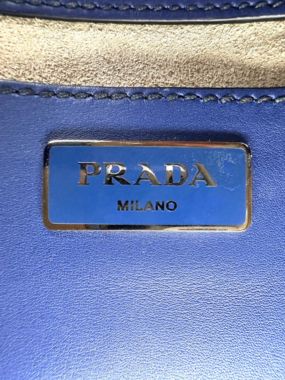 Prada Galleria Blue Saffiano Leather Handle Bag PR310