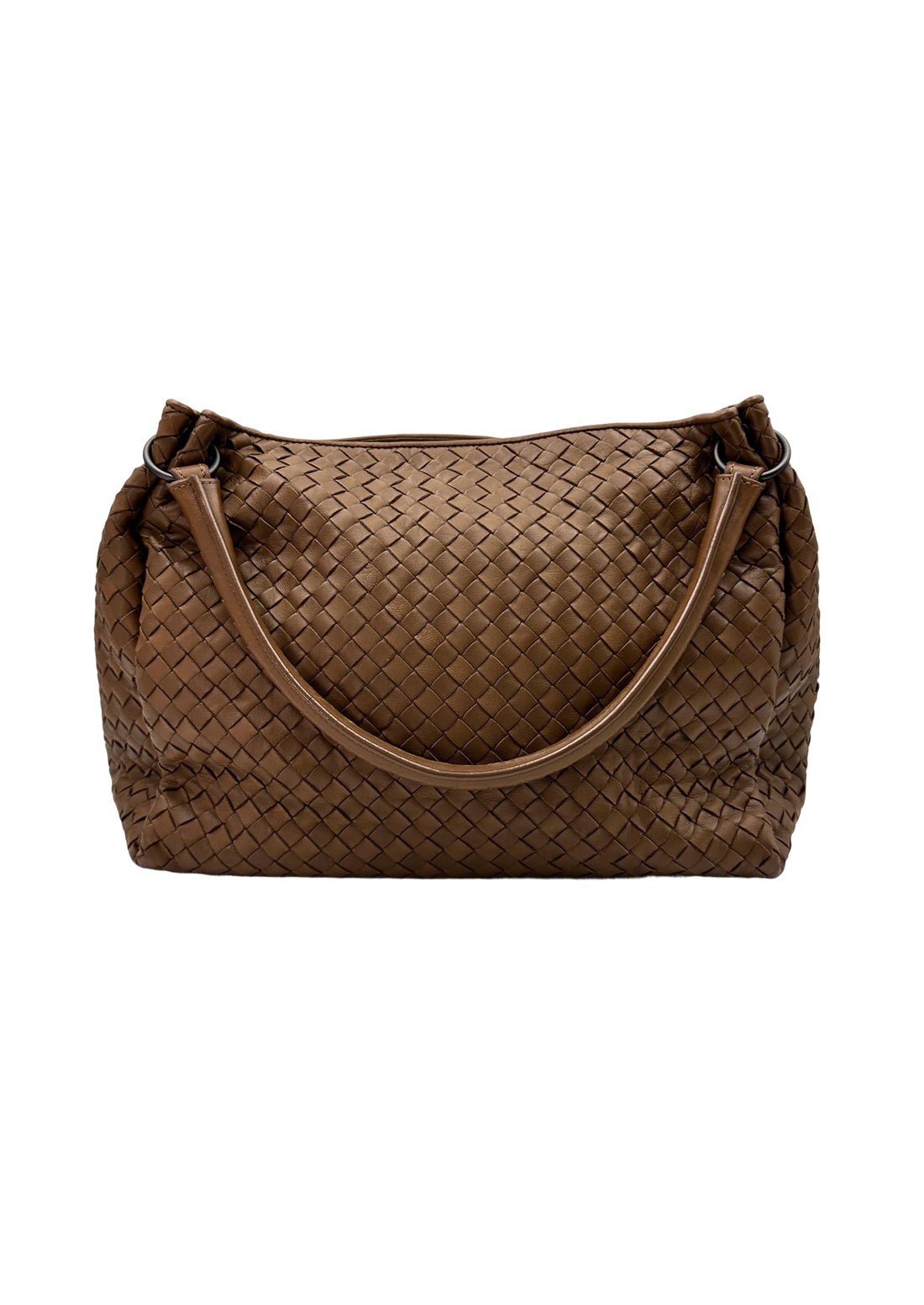 Bottega Veneta Intrecciato Brown Nappa Leather Hobo Bag BV129