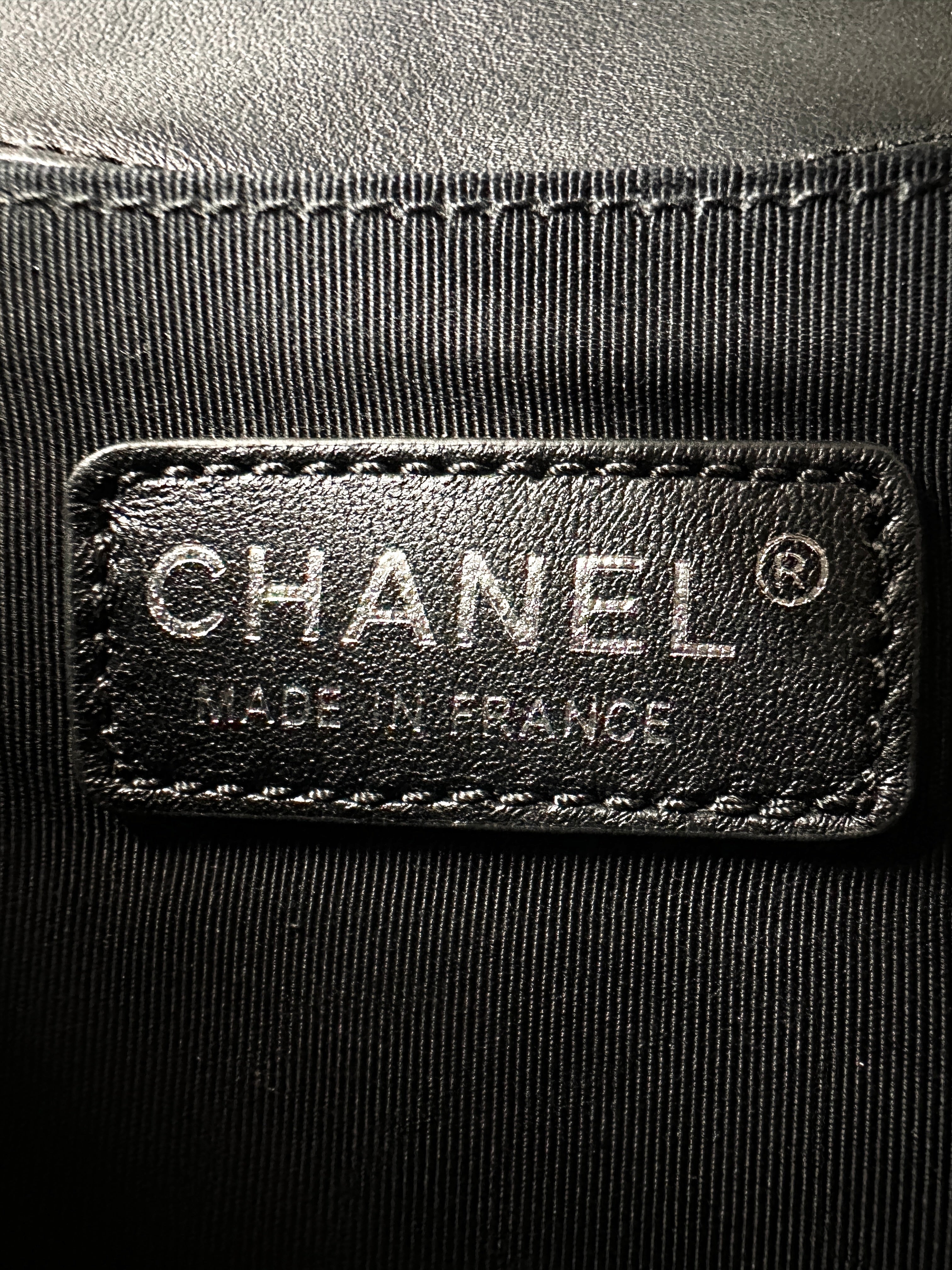 Chanel LeBoy Black Quilted Lambskin Flap Bag With Silver Buckle(14***36) CC1900