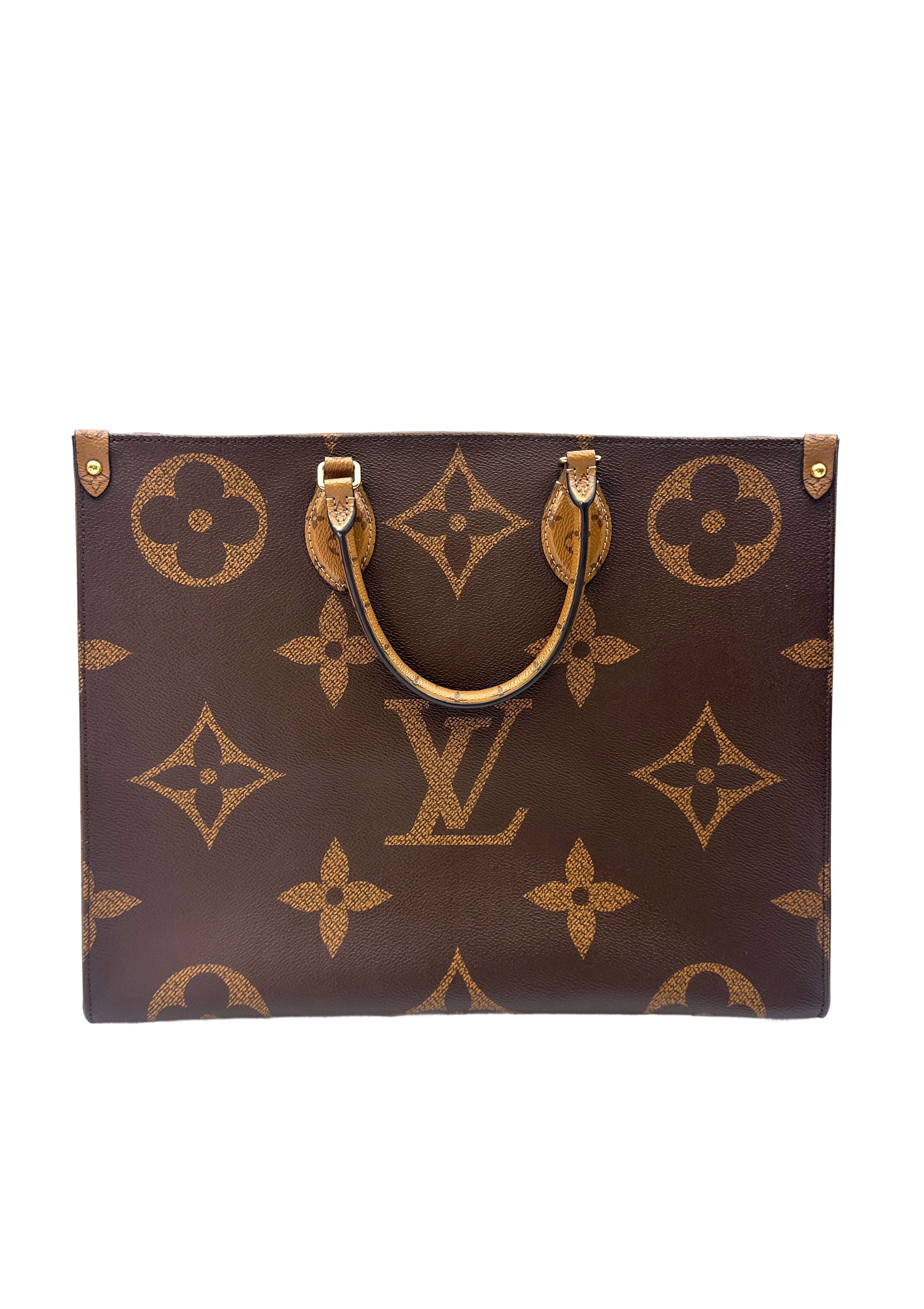 Louis Vuitton OnTheGo GM Brown Monogram Canvas Tote Handle Bag LV2638