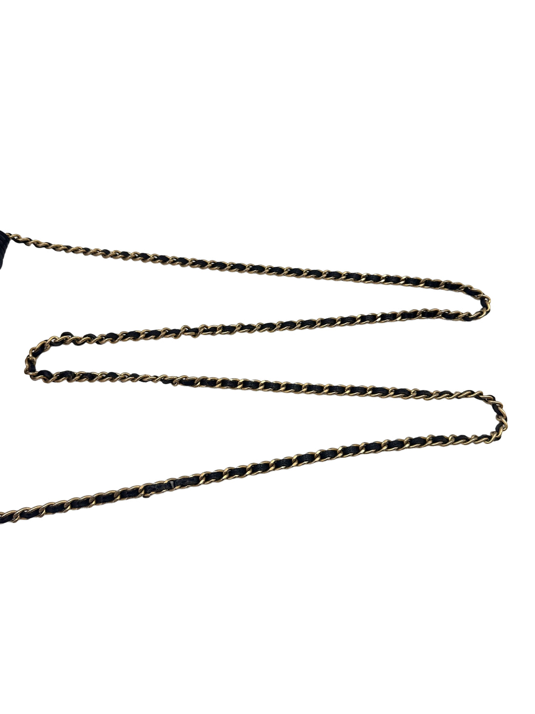 Chanel LeBoy Black Quilted Leather Wallet On Chain With Gold Buckle(26***56) IRIS214