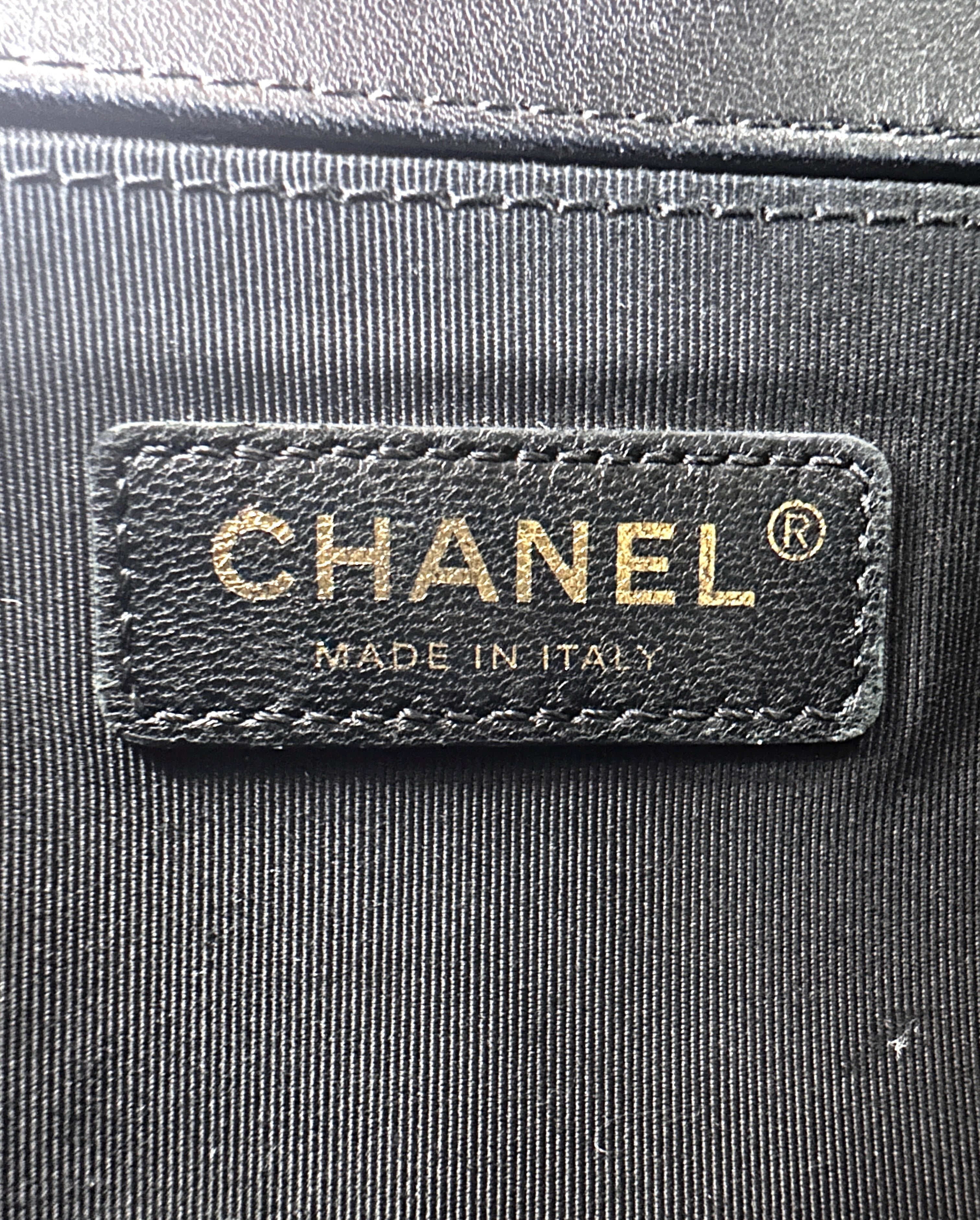 Chanel LeBoy Black Chevron Quilted Leather Medium Size Flap Bag With Gold Buckle(24***20) CC1903