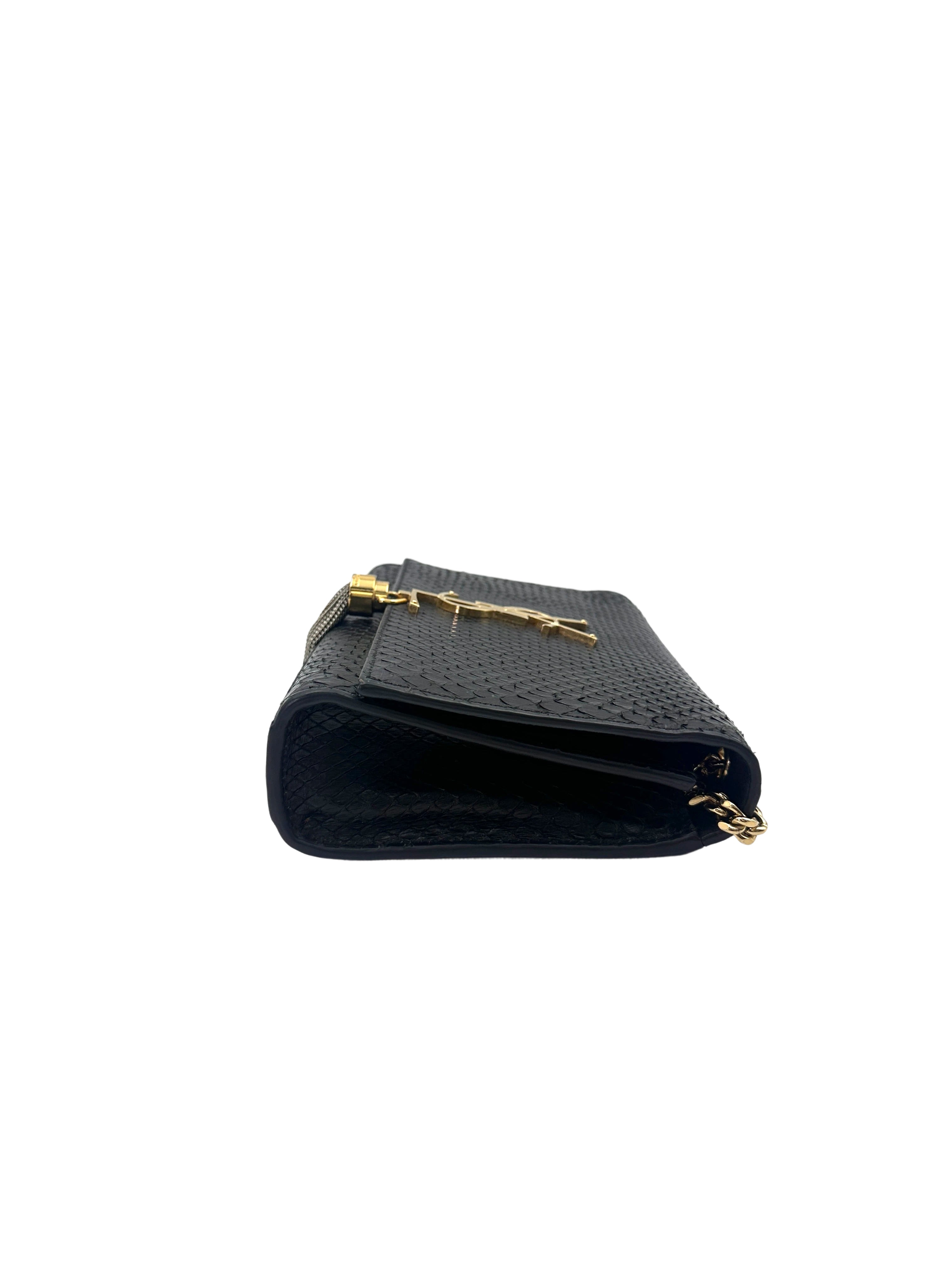 Saint Laurent kate Tassel Black Leather Small Size Shoulder Bag SL198