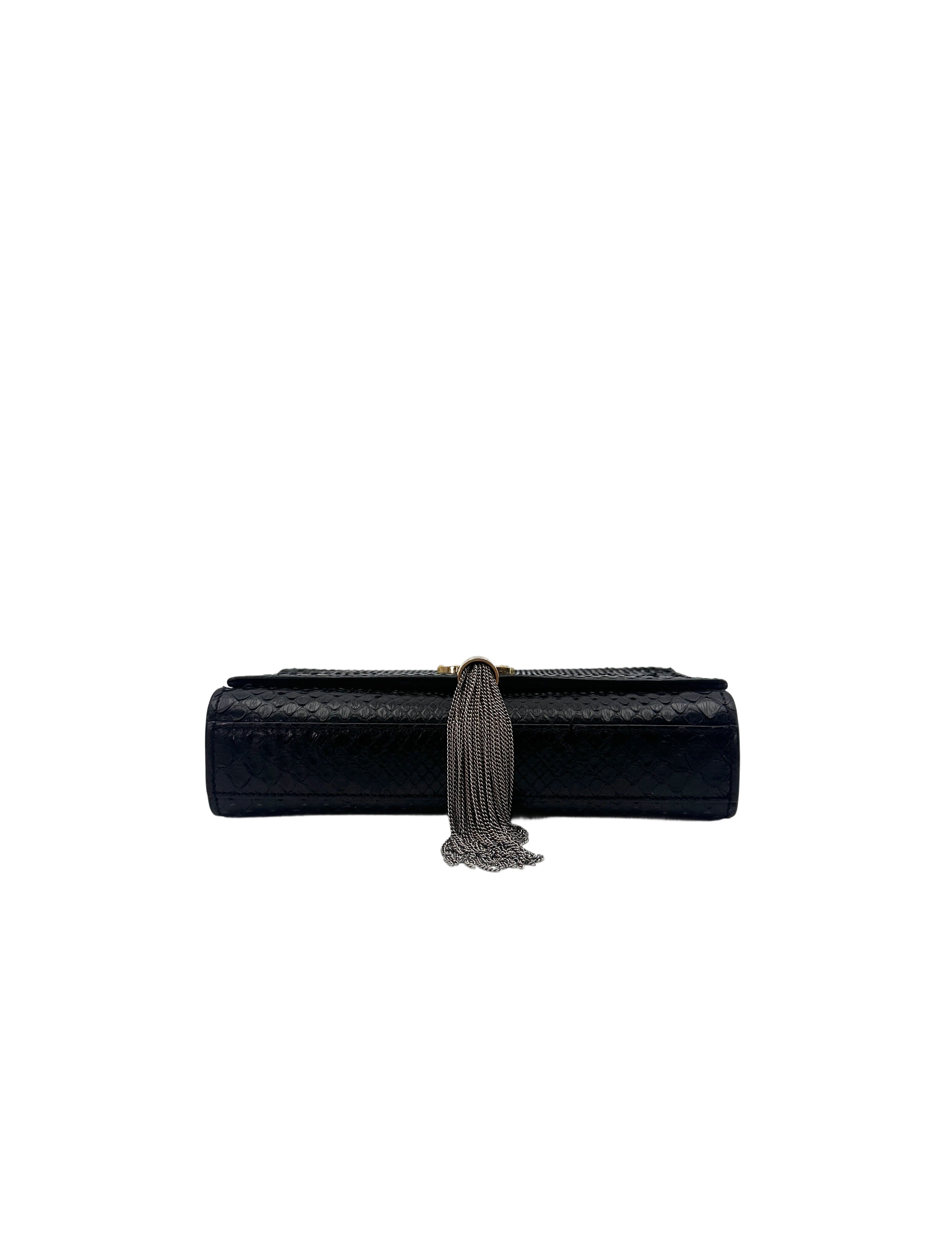 Saint Laurent kate Tassel Black Leather Small Size Shoulder Bag SL198