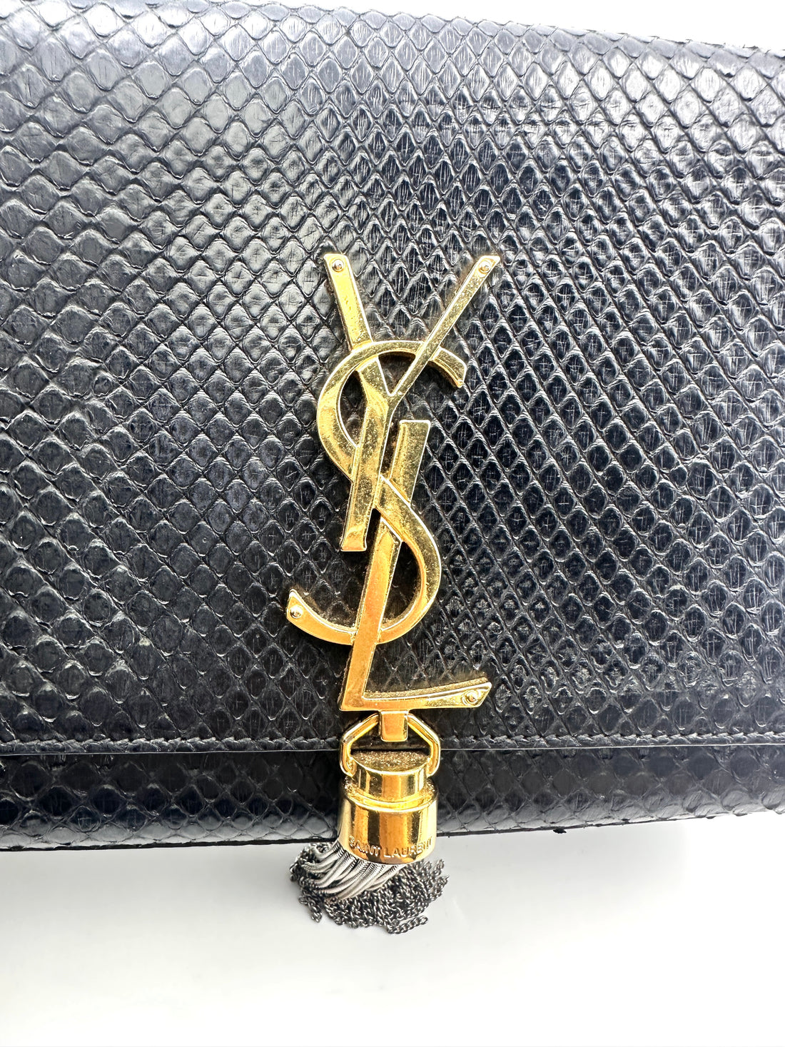 Saint Laurent kate Tassel Black Leather Small Size Shoulder Bag SL198