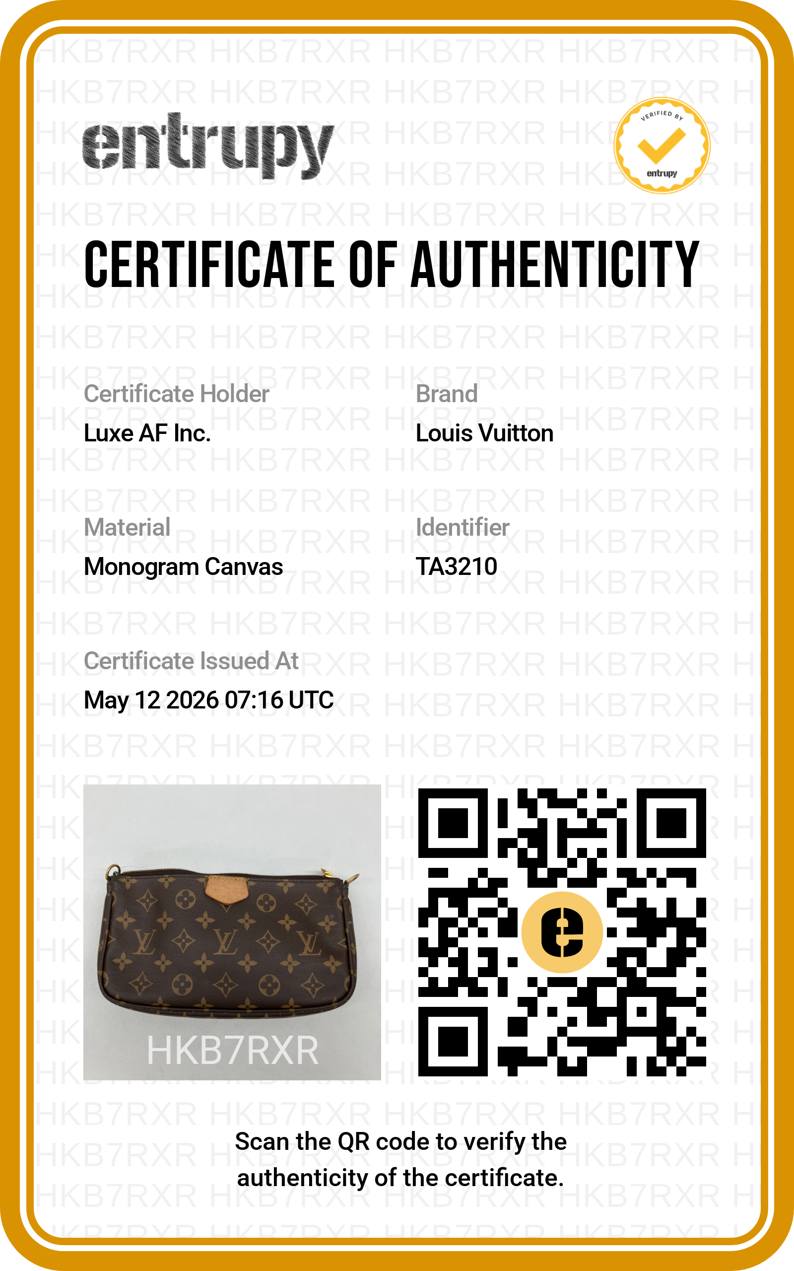 Louis Vuitton Monogram Canvas Pochette Accessoires LV2752