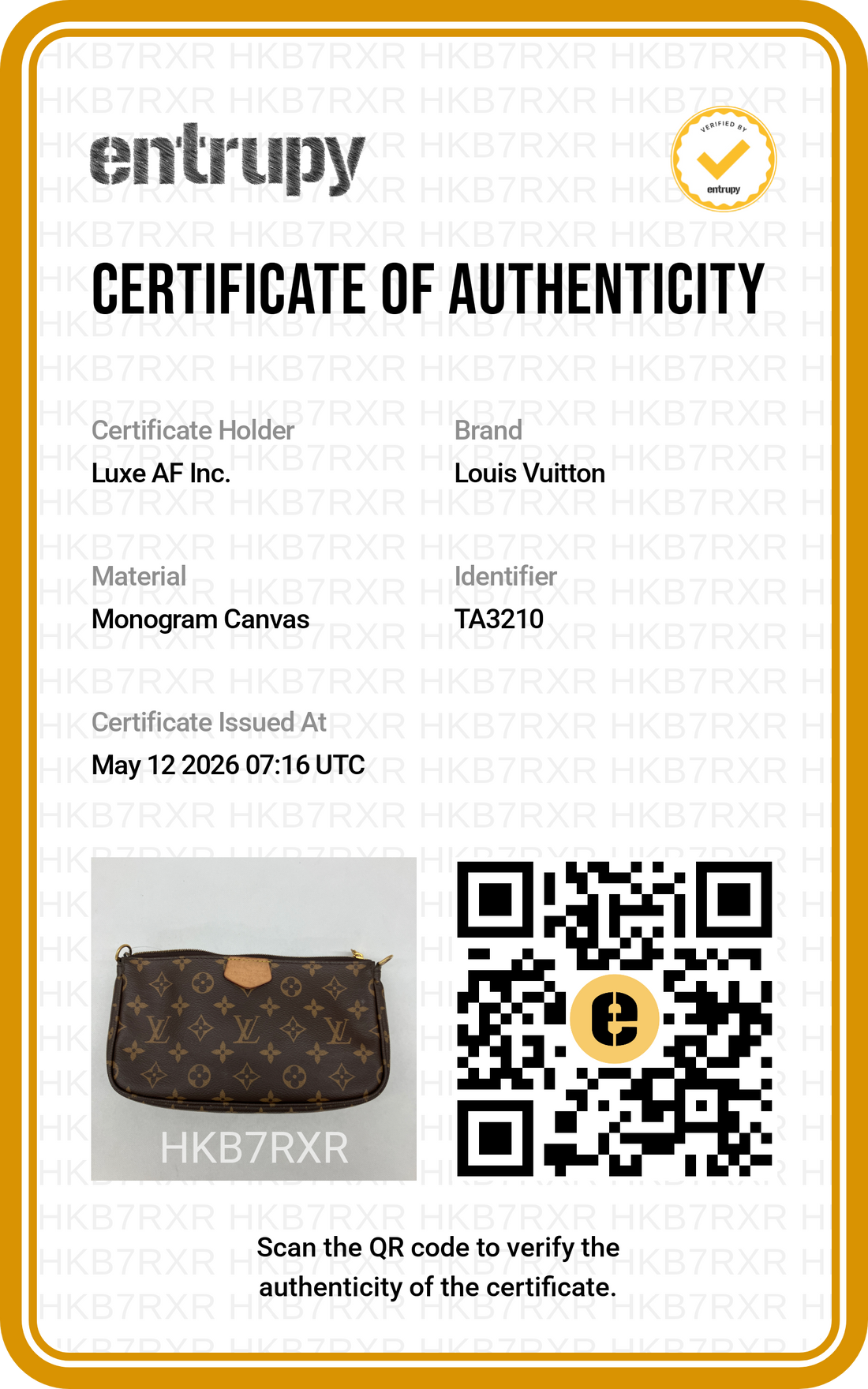 Louis Vuitton Monogram Canvas Pochette Accessoires LV2752
