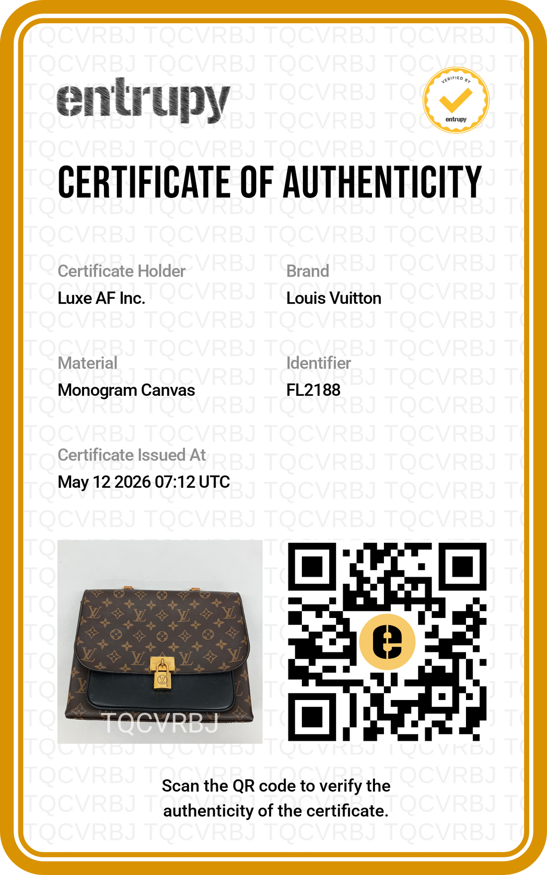 Louis Vuitton Marignan Monogram & Black Leather Messenger Bag LV2641