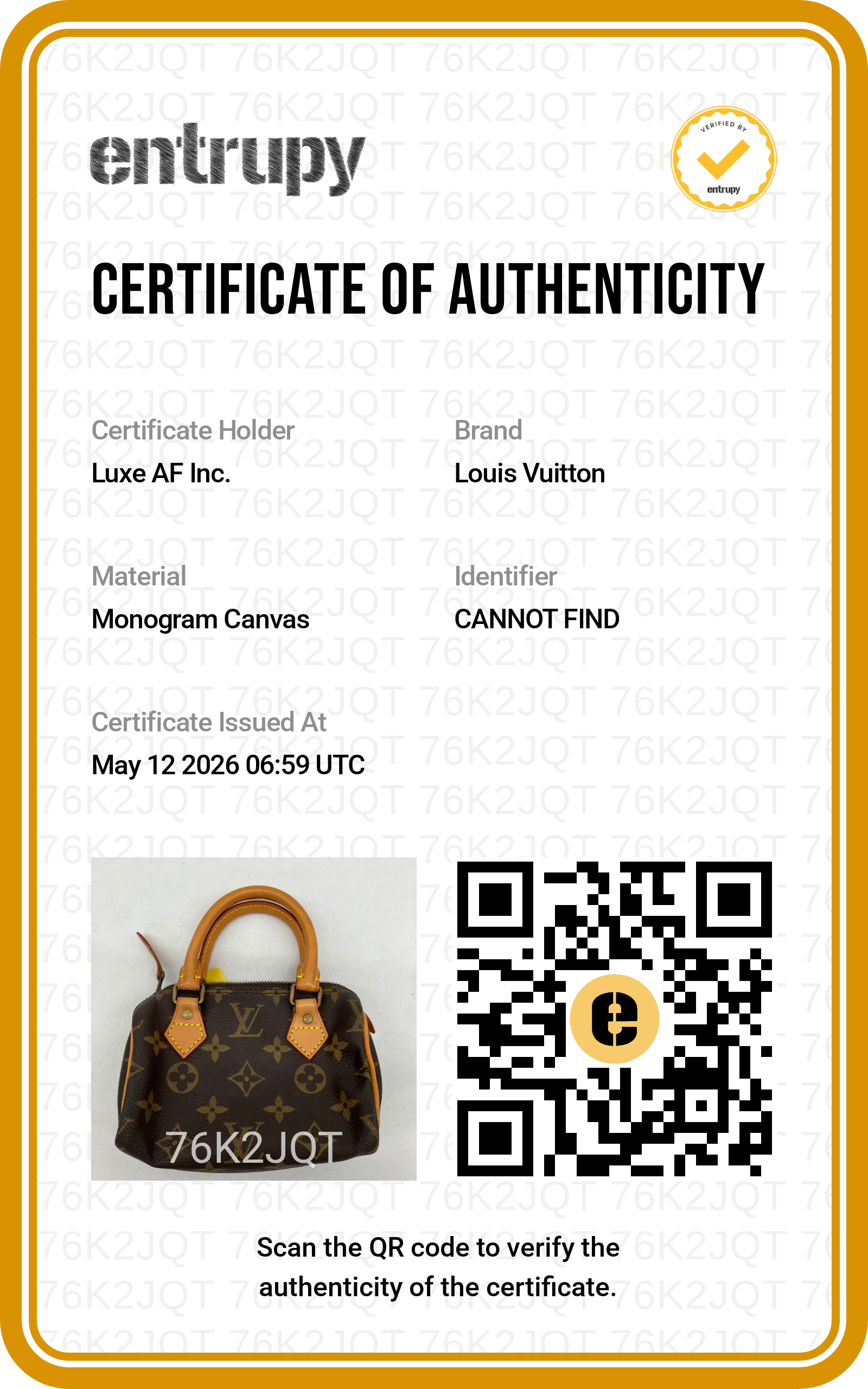 Louis Vuitton Speedy Monogram Canvas Mini Handle Bag LV2634