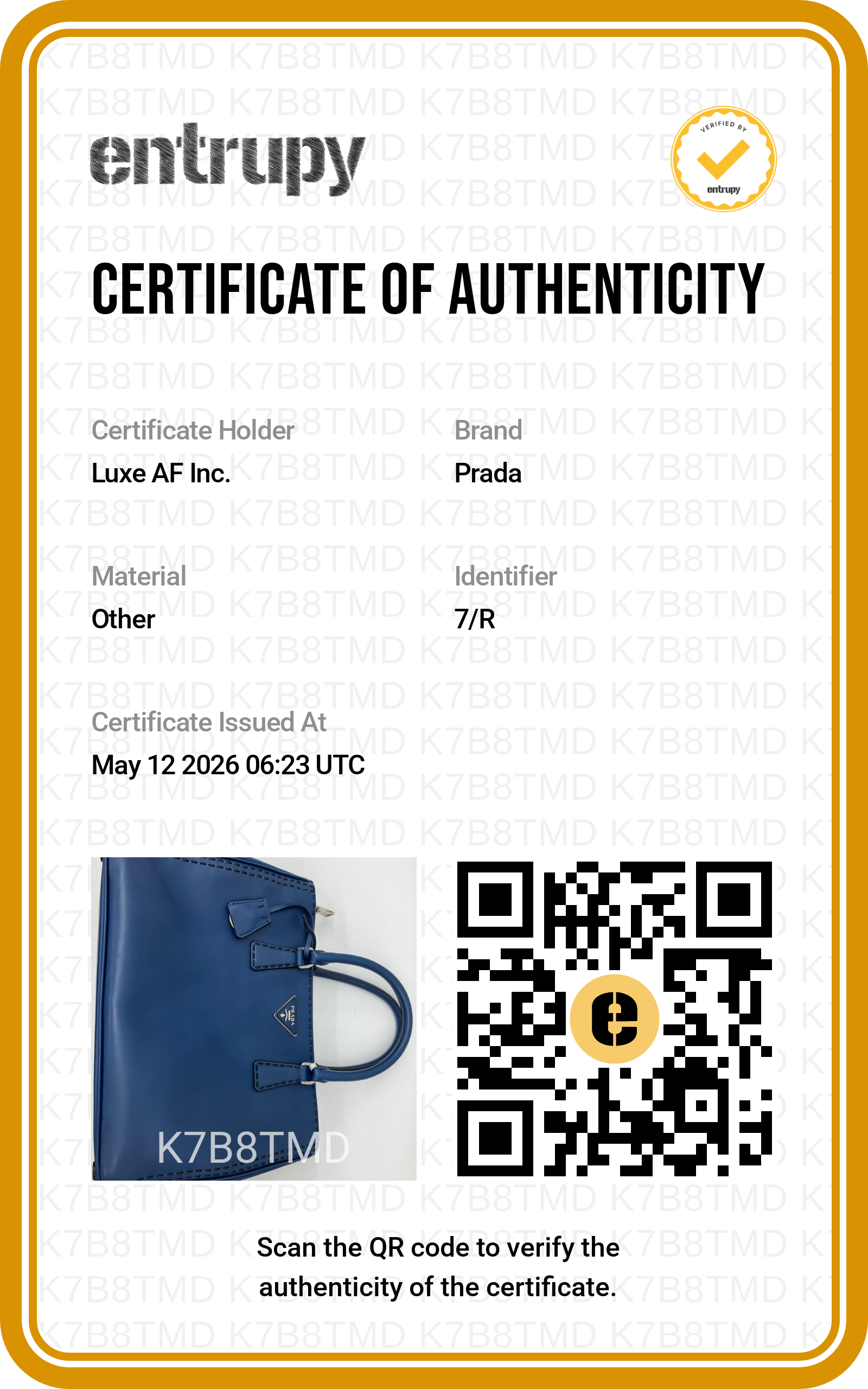 Prada Galleria Blue Saffiano Leather Handle Bag PR310