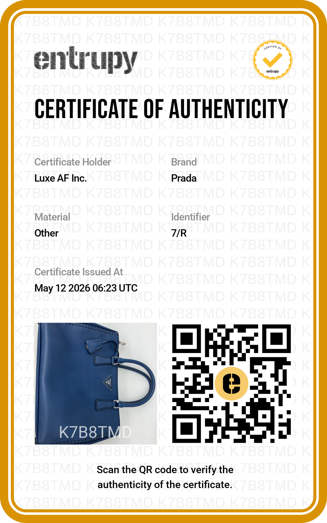 Prada Galleria Blue Saffiano Leather Handle Bag PR310