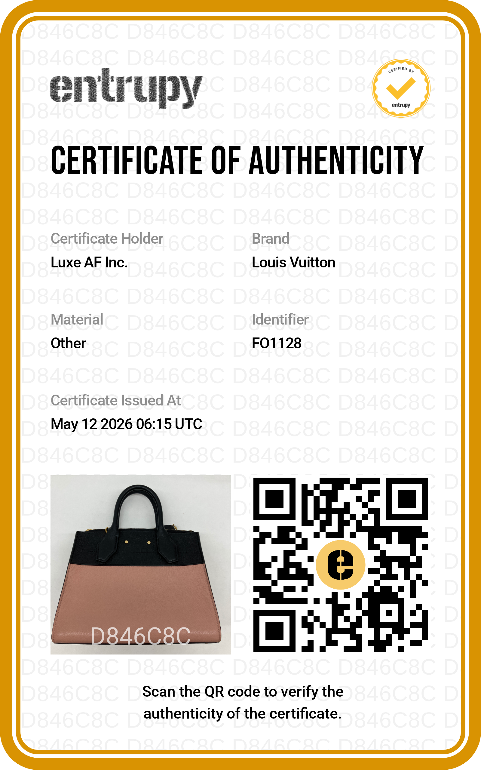 Louis Vuitton City Steamer PM Black/Pink Grained Leather Handle Bag LV2642