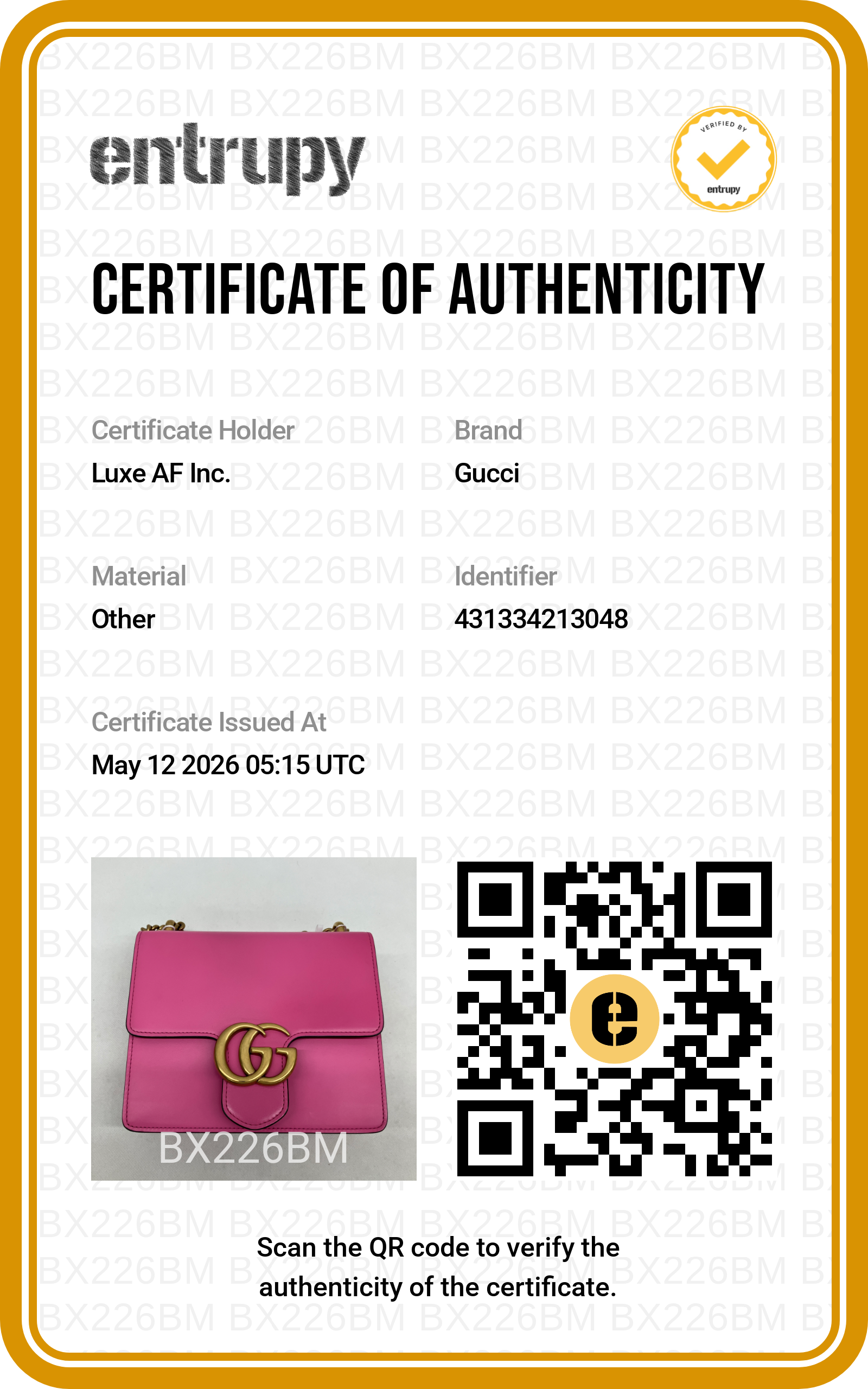 Gucci GG Marmont Pink Leather Flap Bag GG916