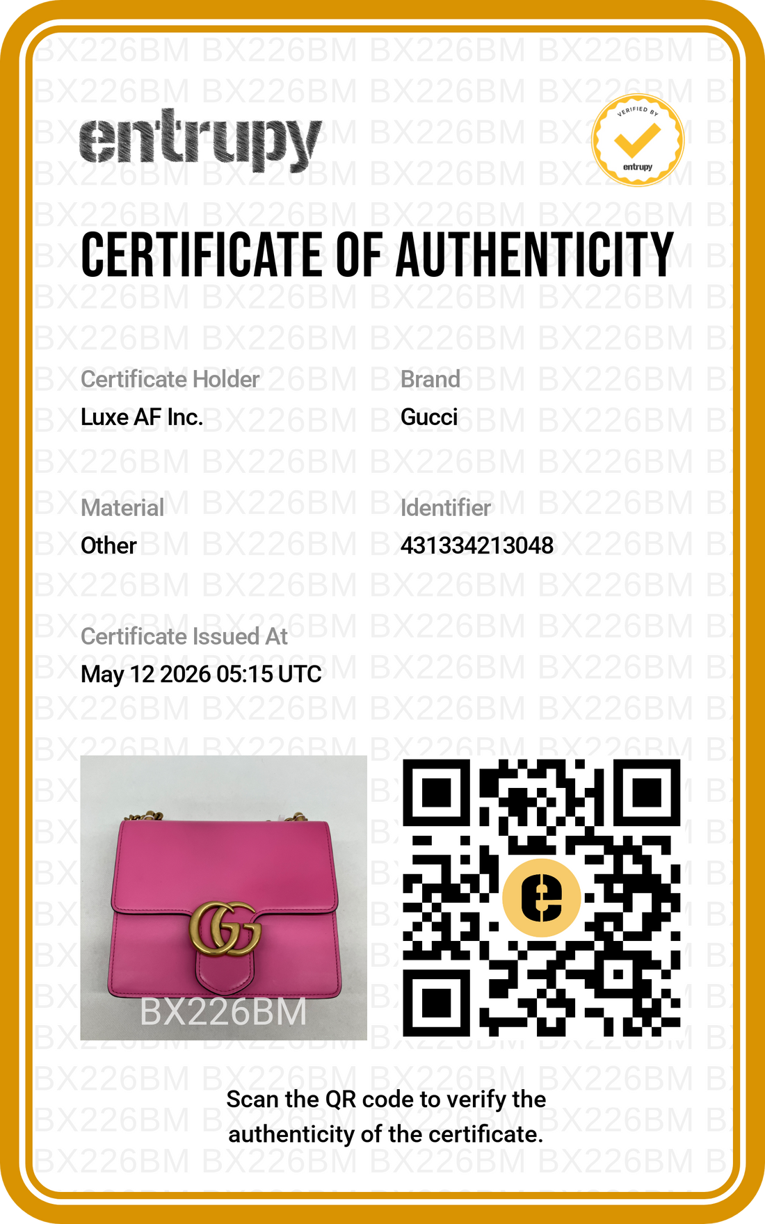 Gucci GG Marmont Pink Leather Flap Bag GG916