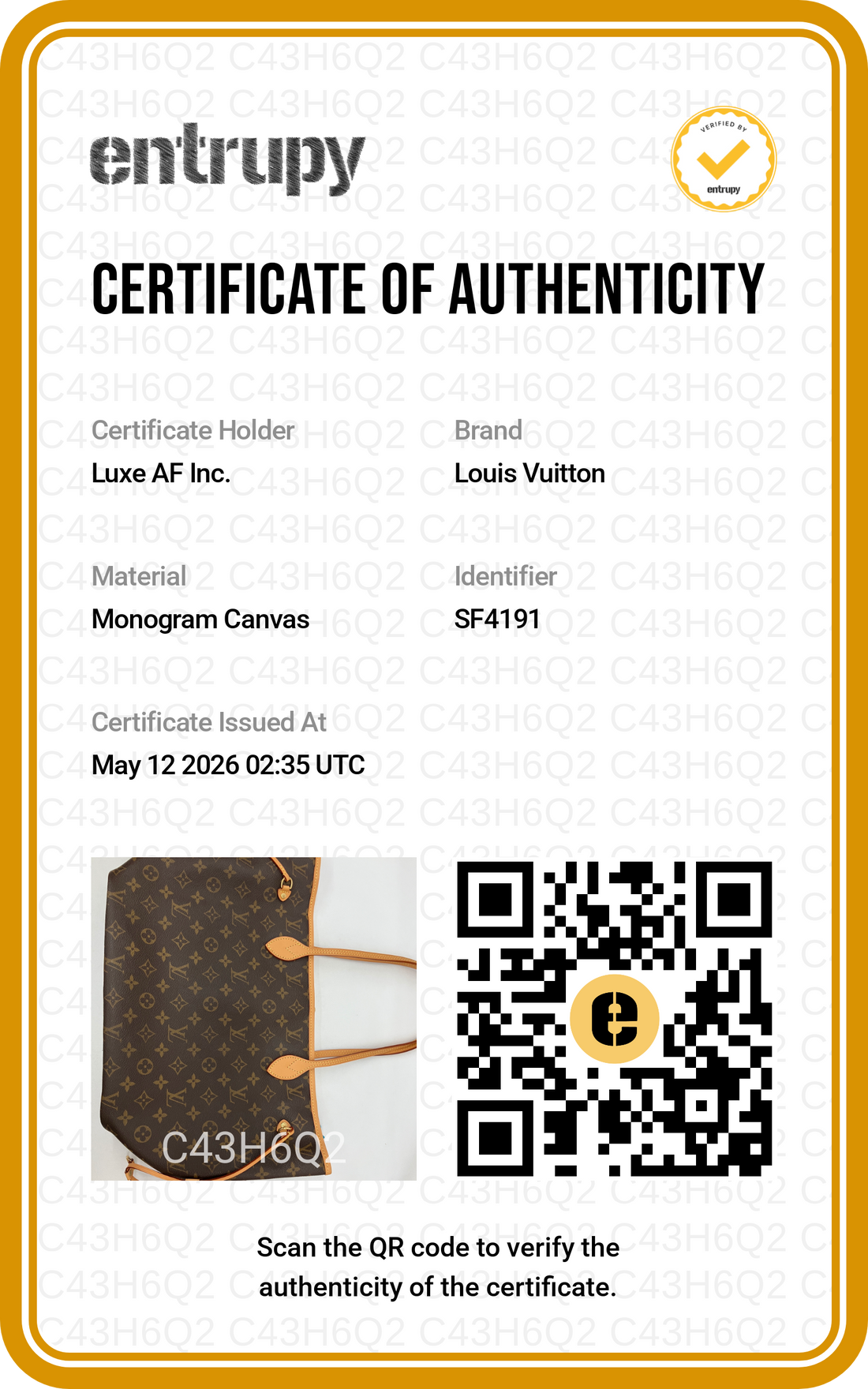 Louis Vuitton Neverfull Monogram Canvas Shoulder Bag LV2631