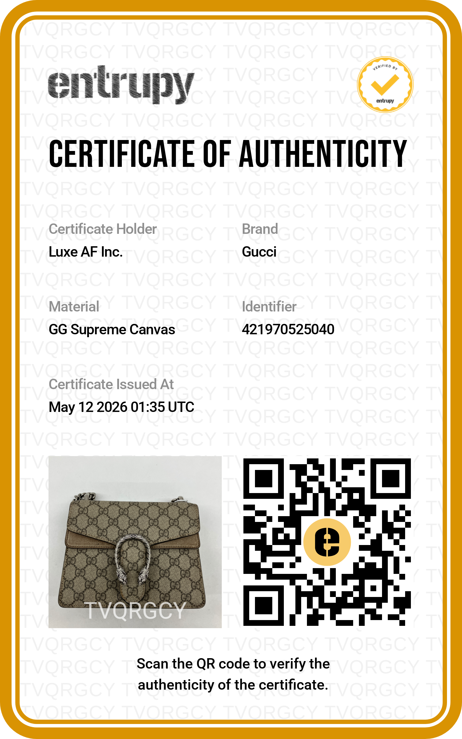 Gucci Dionysus GG Supreme Canvas Small Size Shoulder Bag GG925