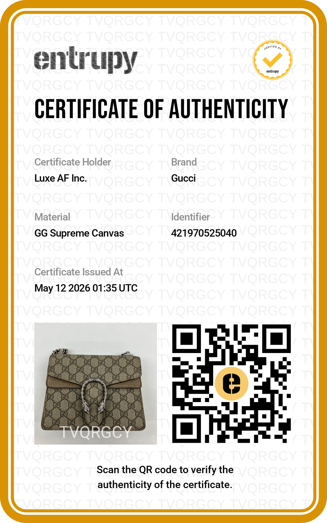 Gucci Dionysus GG Supreme Canvas Small Size Shoulder Bag GG925