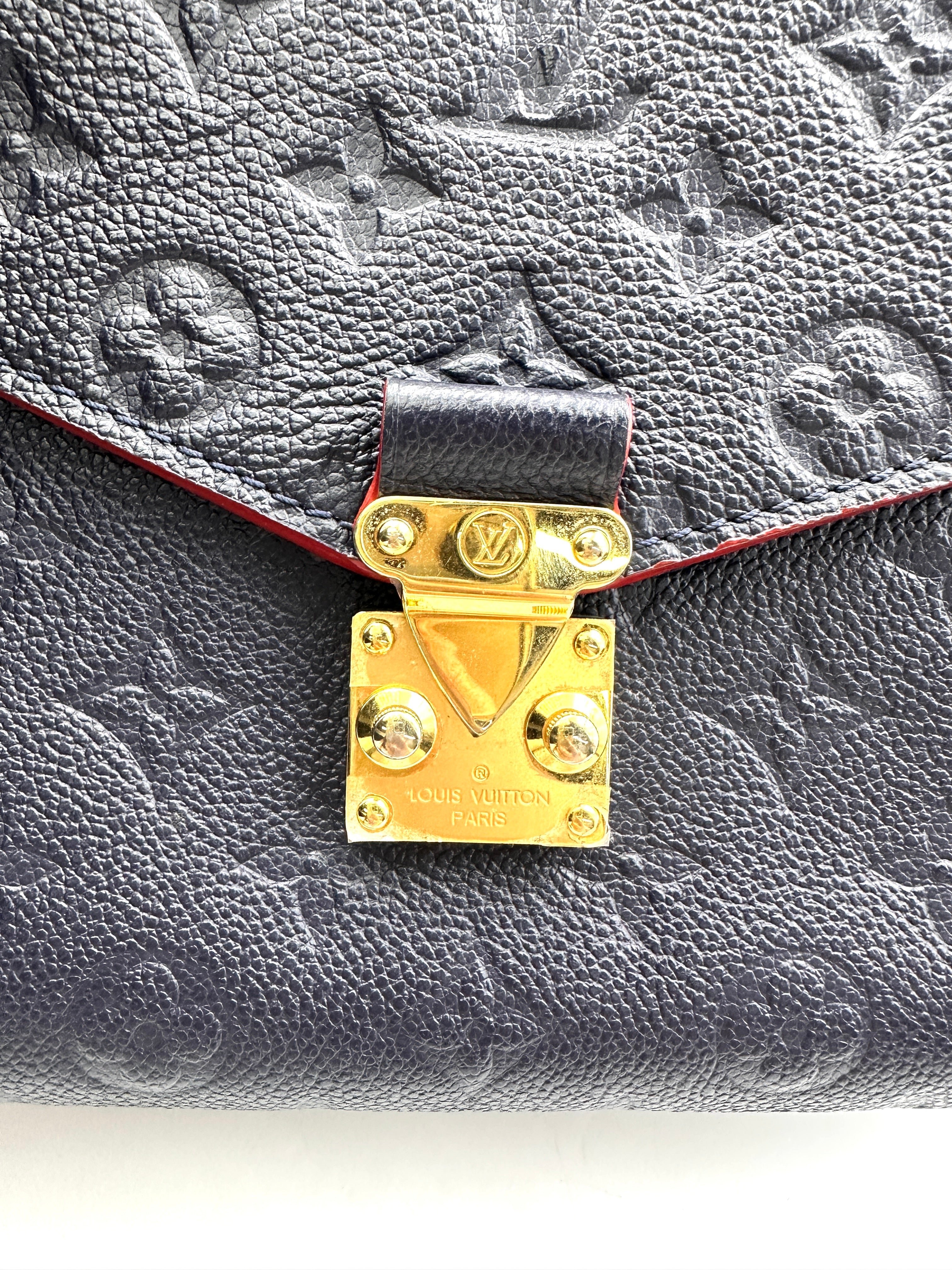 Louis Vuitton Navy Monogram Empreinte Leather Pochette Metis LV2651