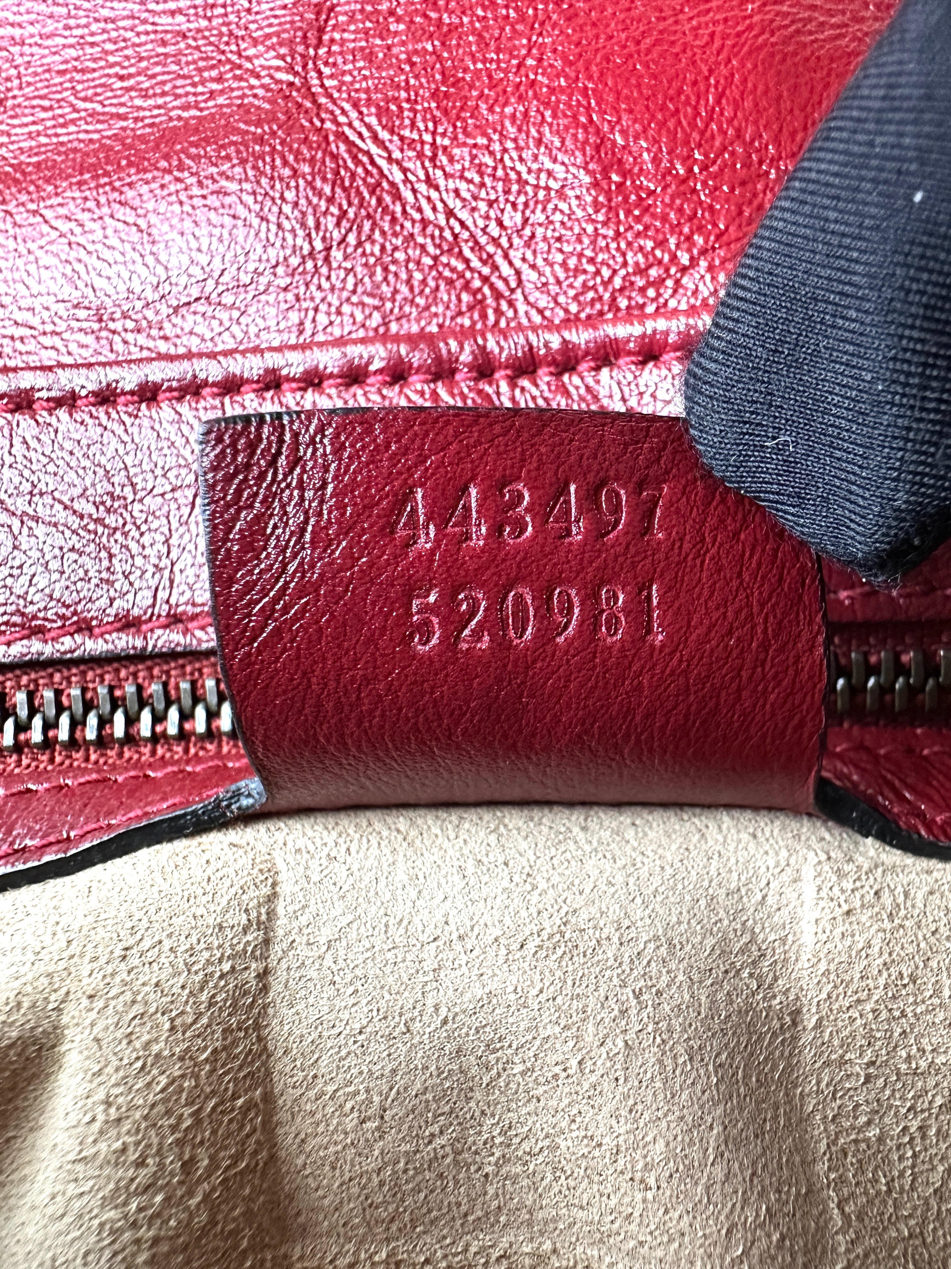 Gucci GG Marmont Black Leather Flap Bag With Red Trim GG930