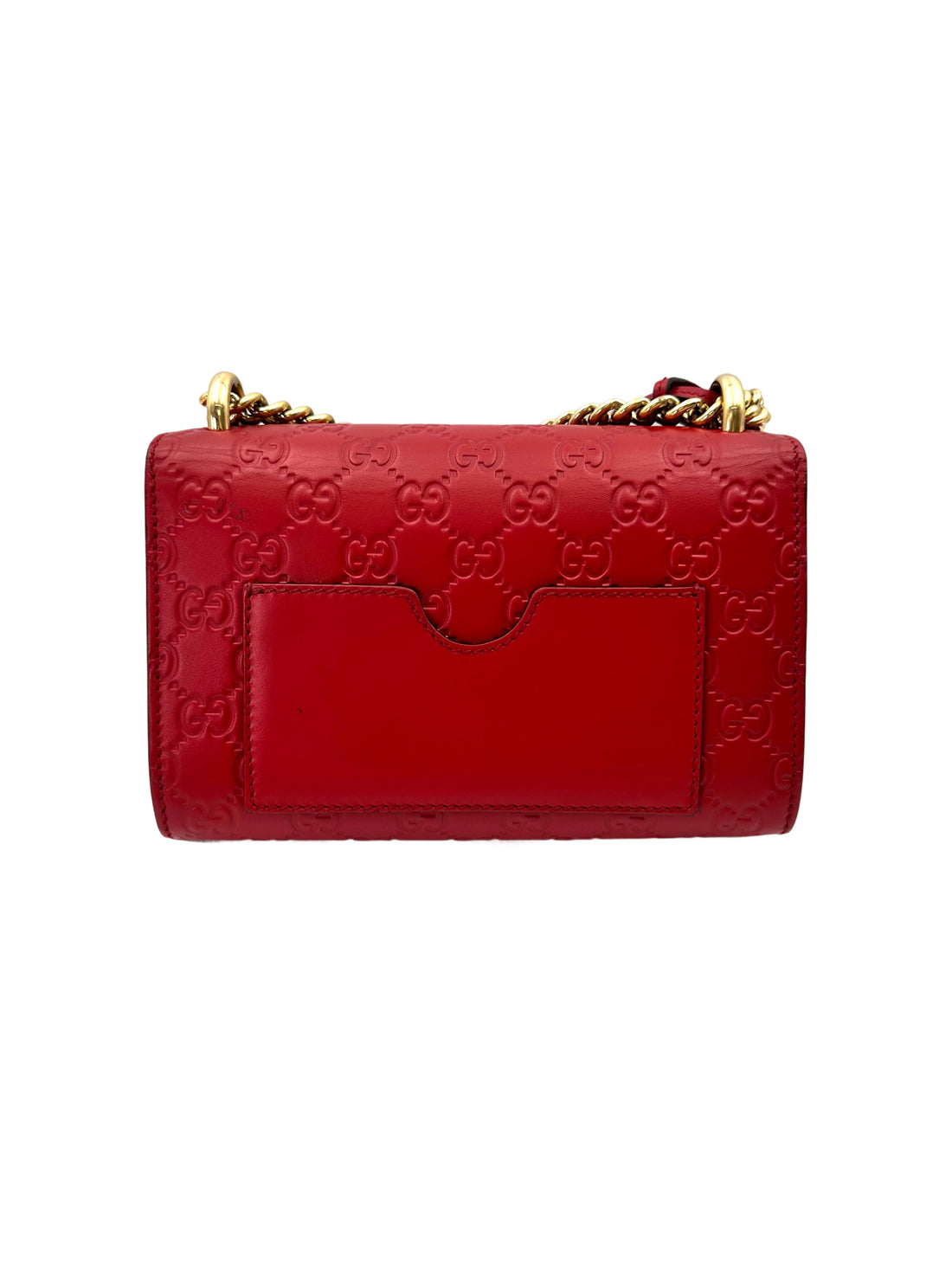 Gucci Padlock Red Guccissima Leather Shoulder Bag GG931