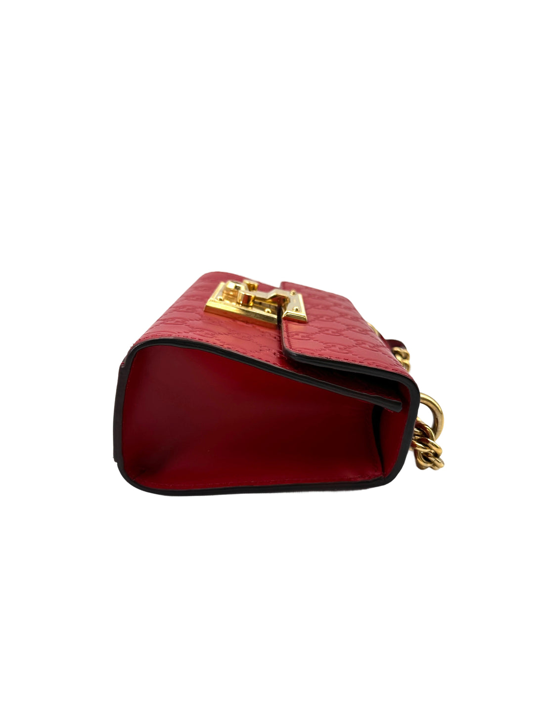 Gucci Padlock Red Guccissima Leather Shoulder Bag GG931