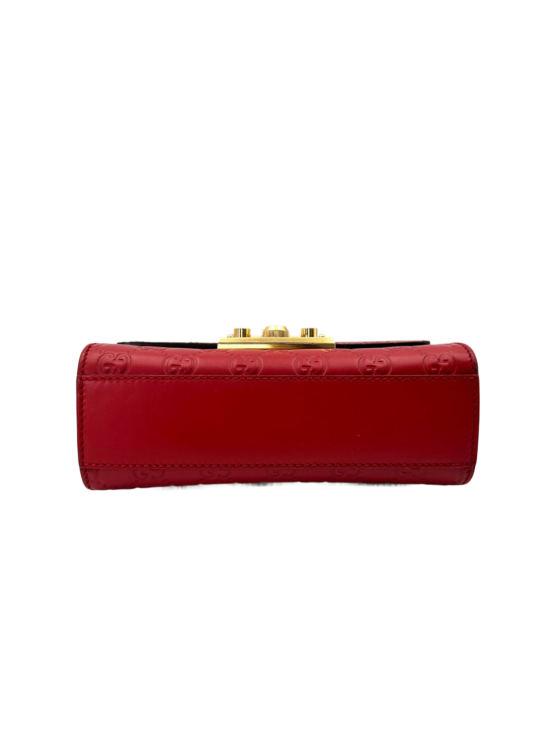 Gucci Padlock Red Guccissima Leather Shoulder Bag GG931