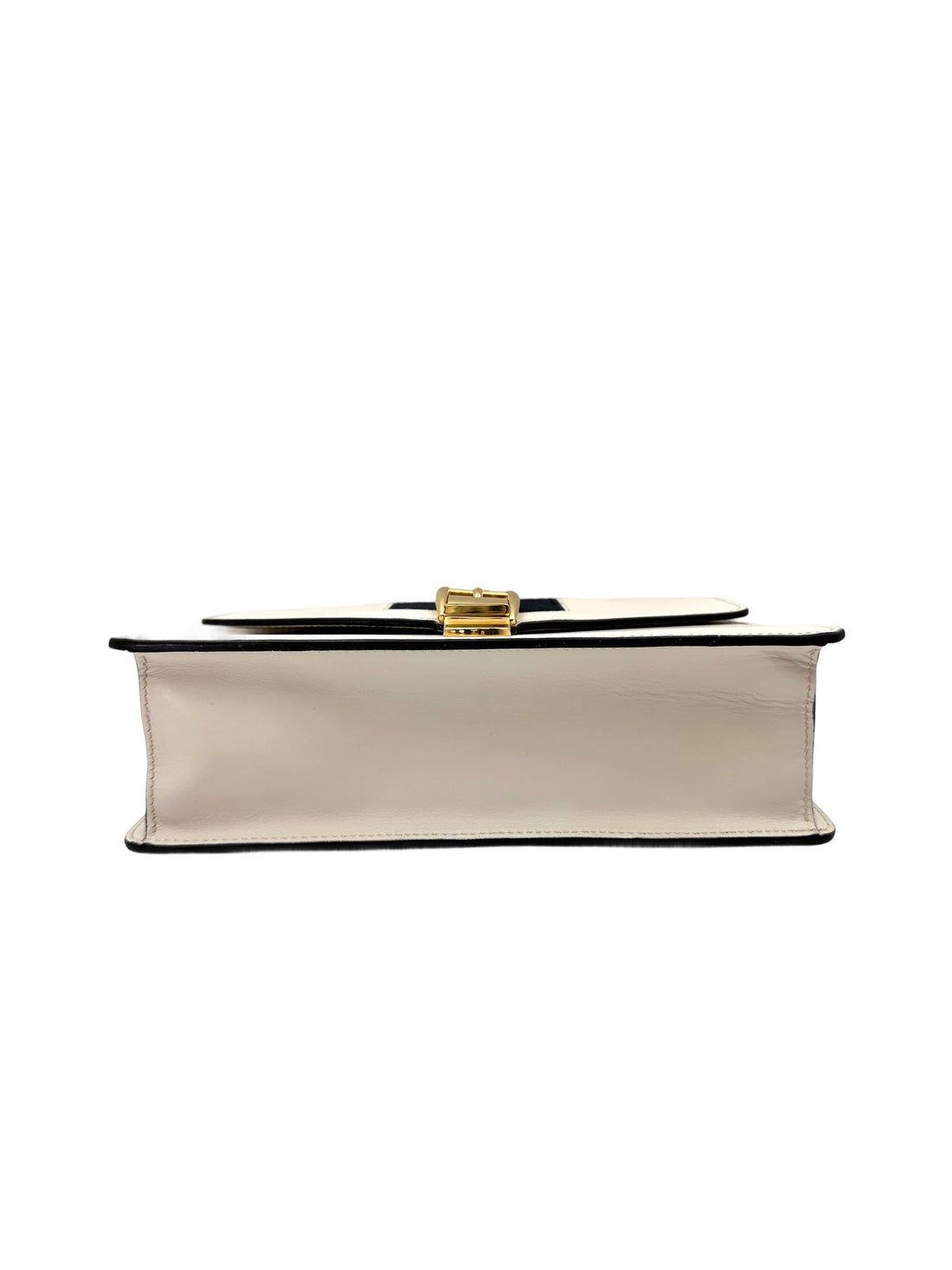 Gucci Sylvie White Leather Medium Size Shoulder Bag GG941