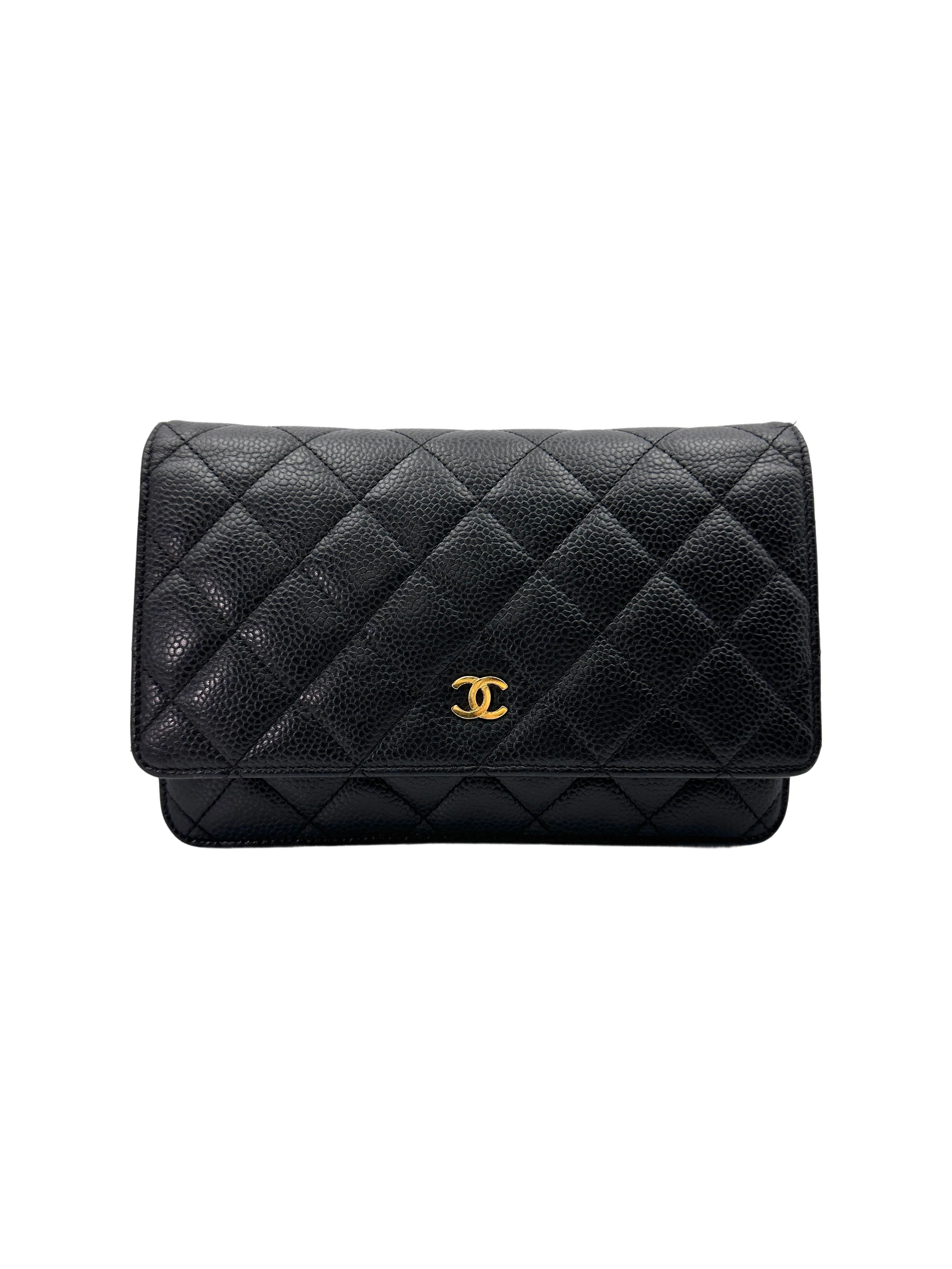 Chanel Black Quilted Leather Wallet On Chain(17***69) IRIS215