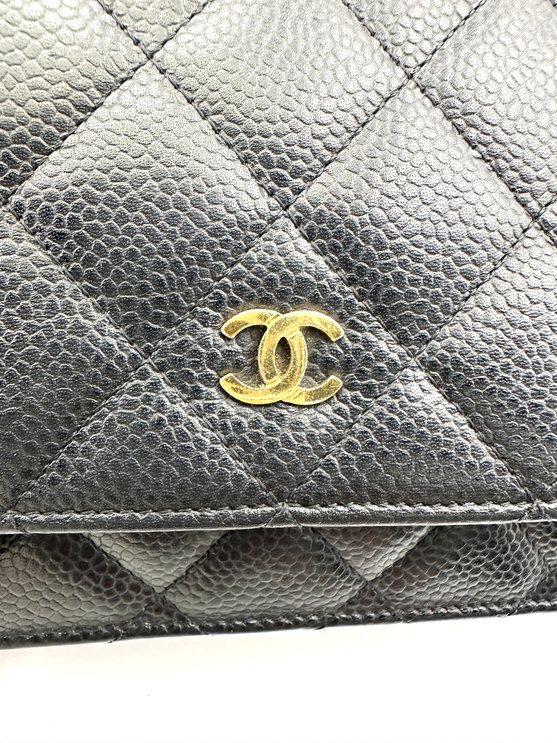 Chanel Black Quilted Leather Wallet On Chain(17***69) IRIS215