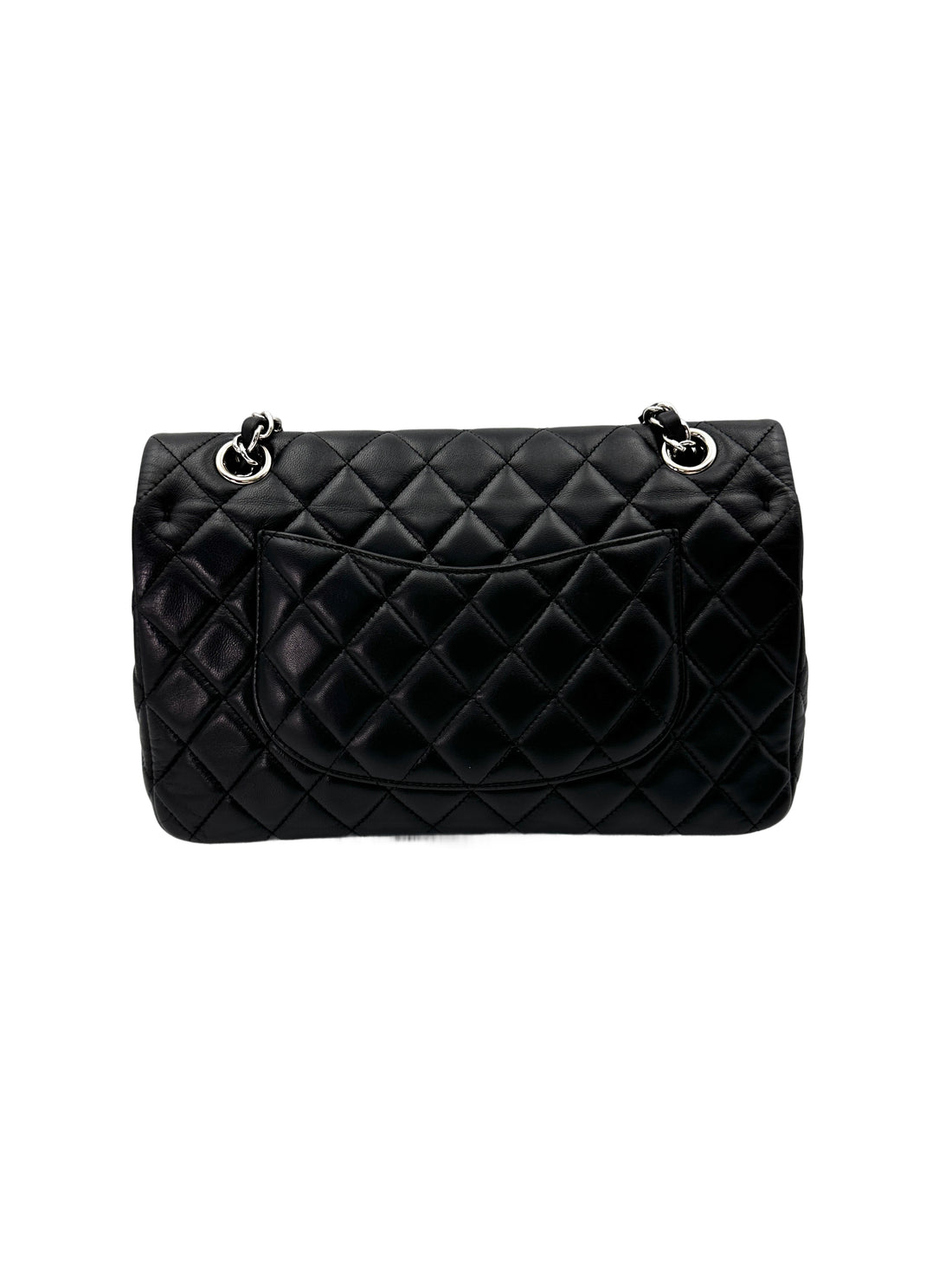 Chanel Classic Flap Black Quilted Leather Medium Size Flap Bag With Crystal Charms(19***27) IRIS216