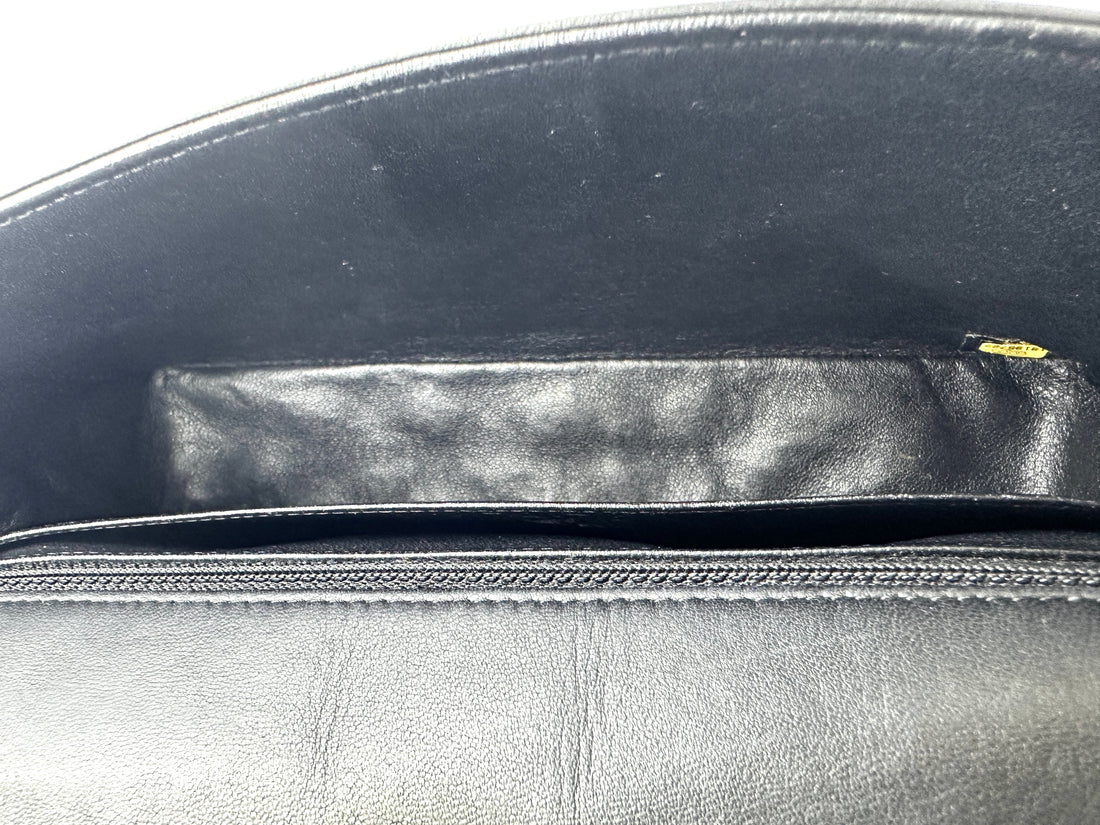 Chanel Classic Flap Black Quilted Leather Medium Size Flap Bag With Crystal Charms(19***27) IRIS216