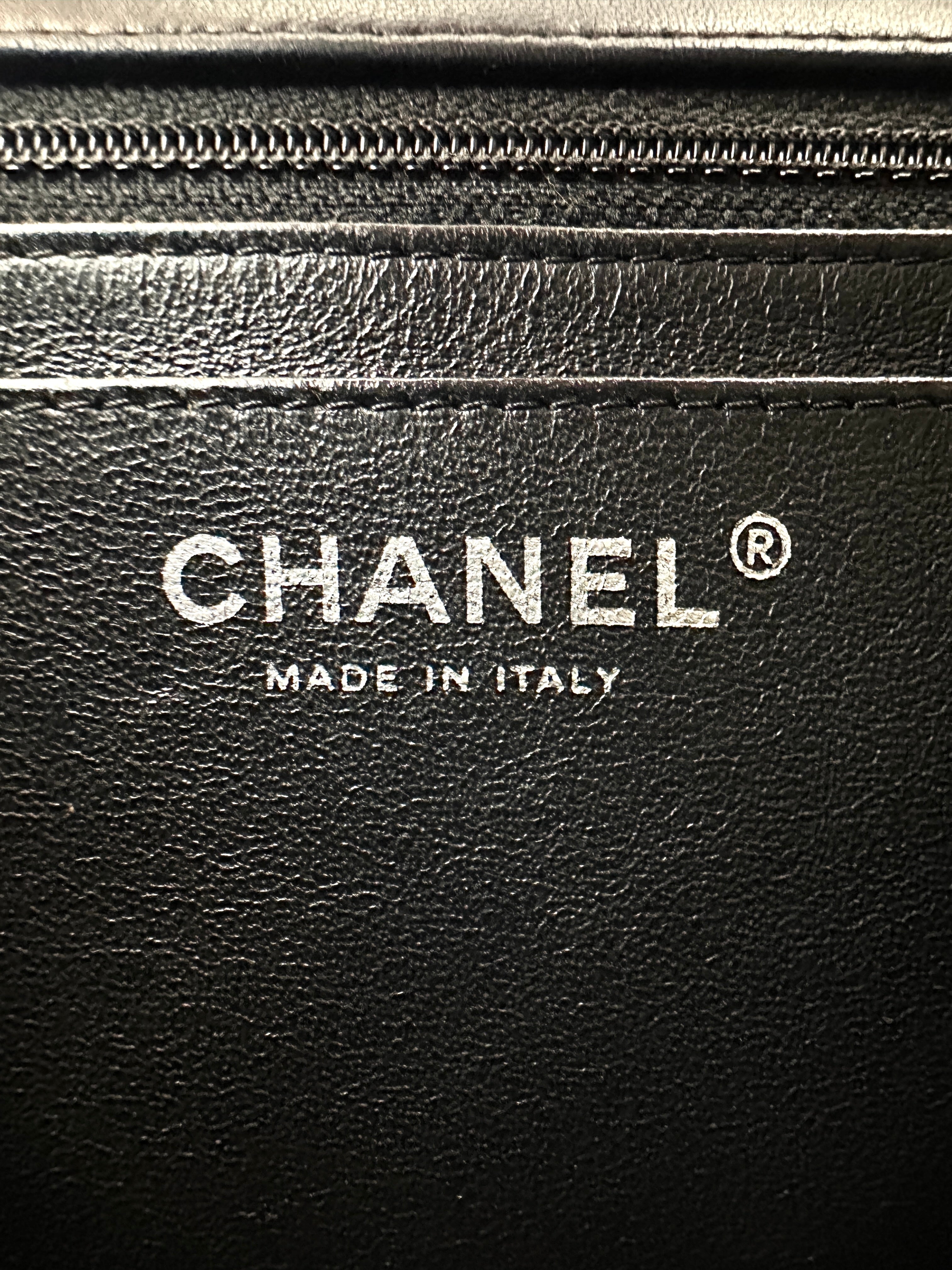 Chanel Classic Flap Black Quilted Leather Medium Size Flap Bag With Crystal Charms(19***27) IRIS216