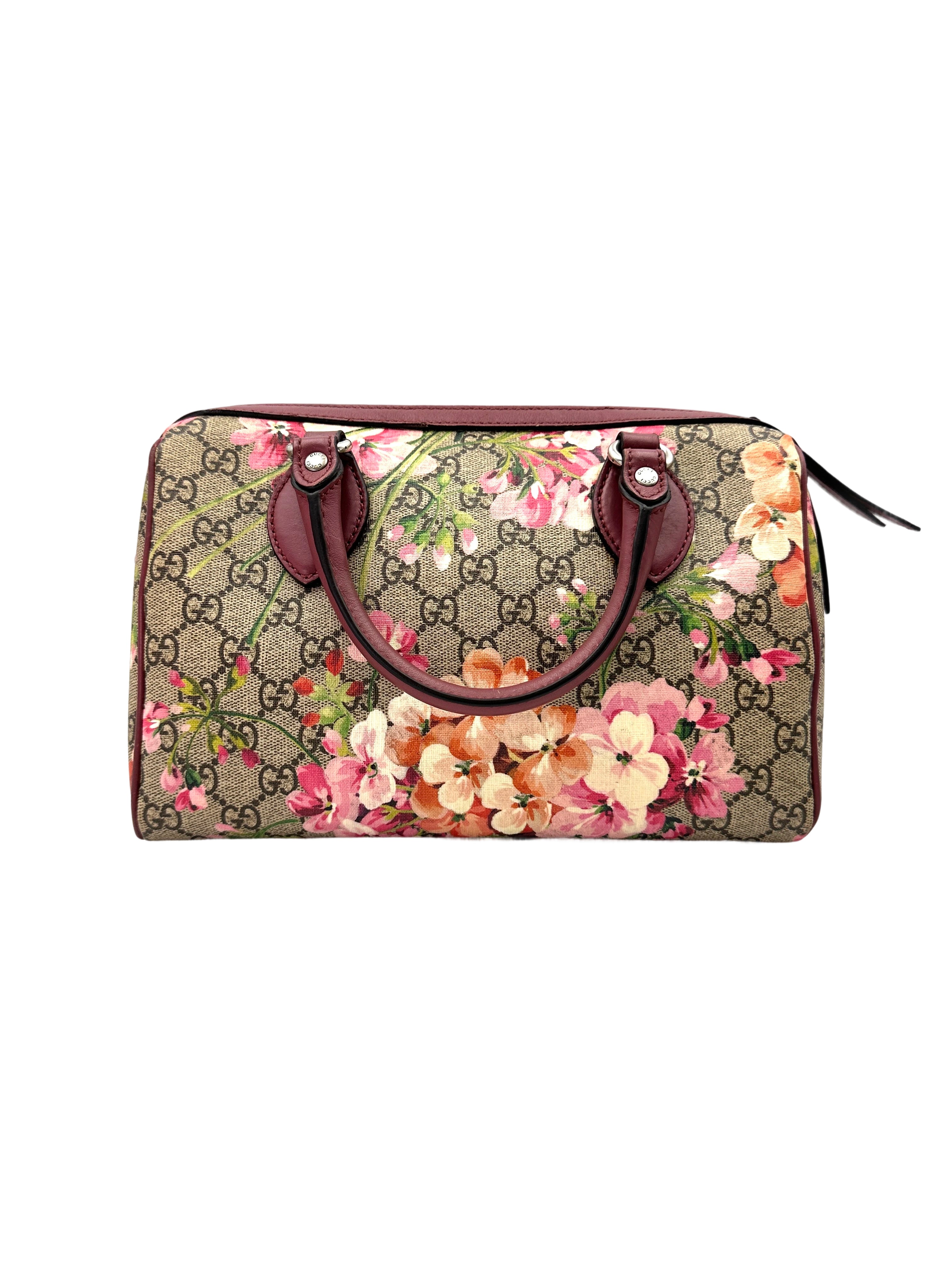 Gucci GG Supreme Blooms Floral Print Boston Bag GG936