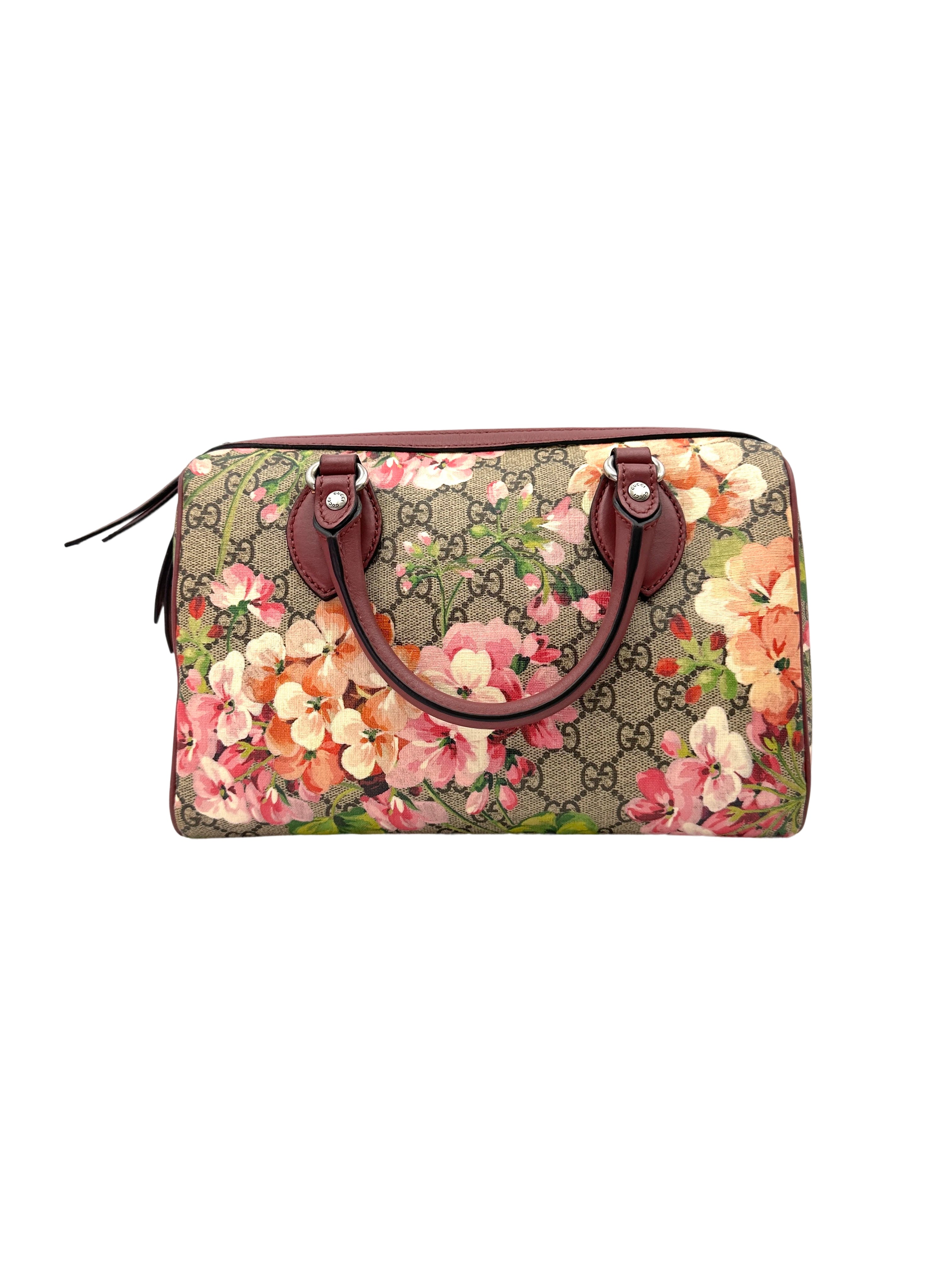 Gucci GG Supreme Blooms Floral Print Boston Bag GG936
