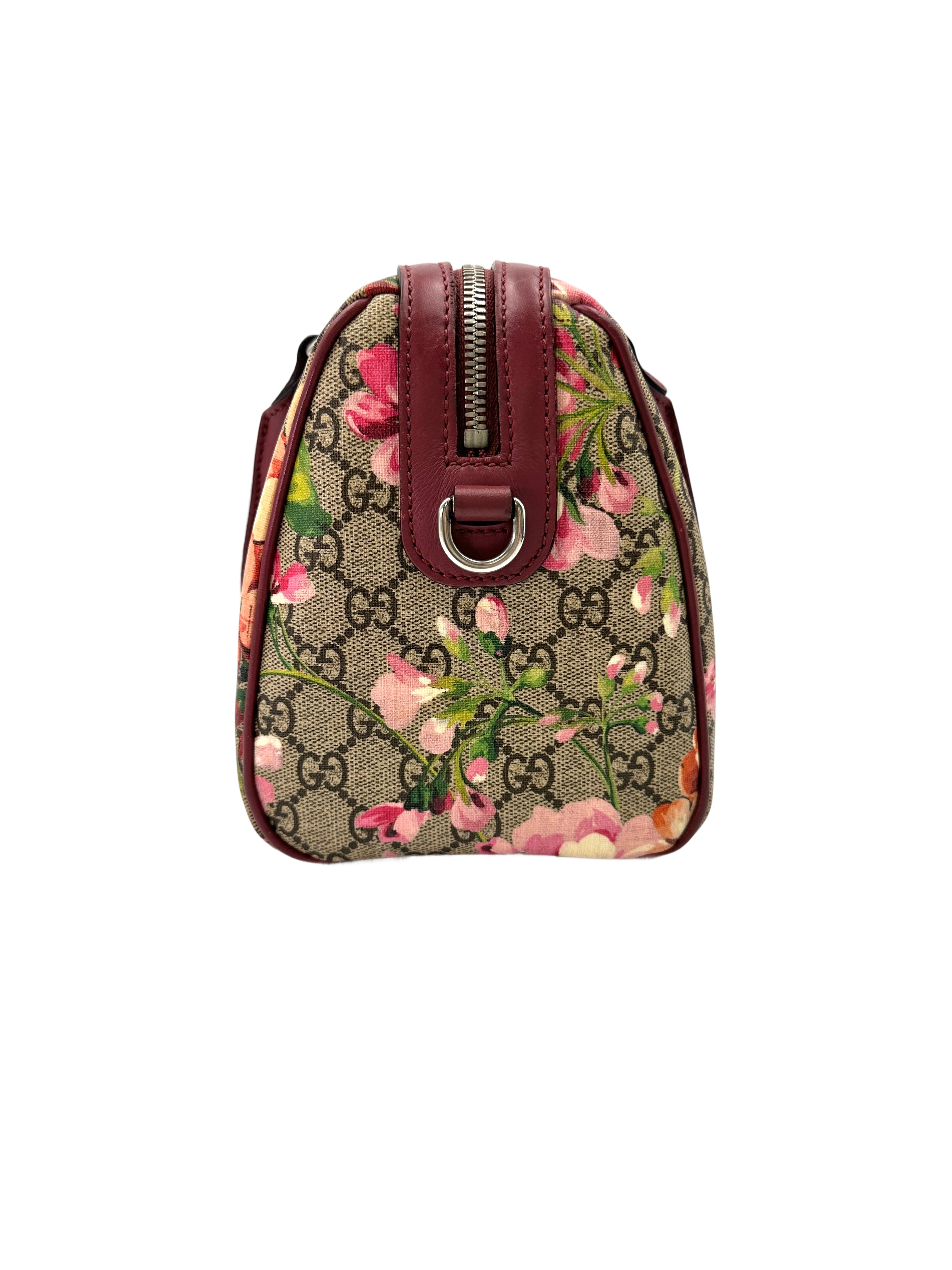 Gucci GG Supreme Blooms Floral Print Boston Bag GG936
