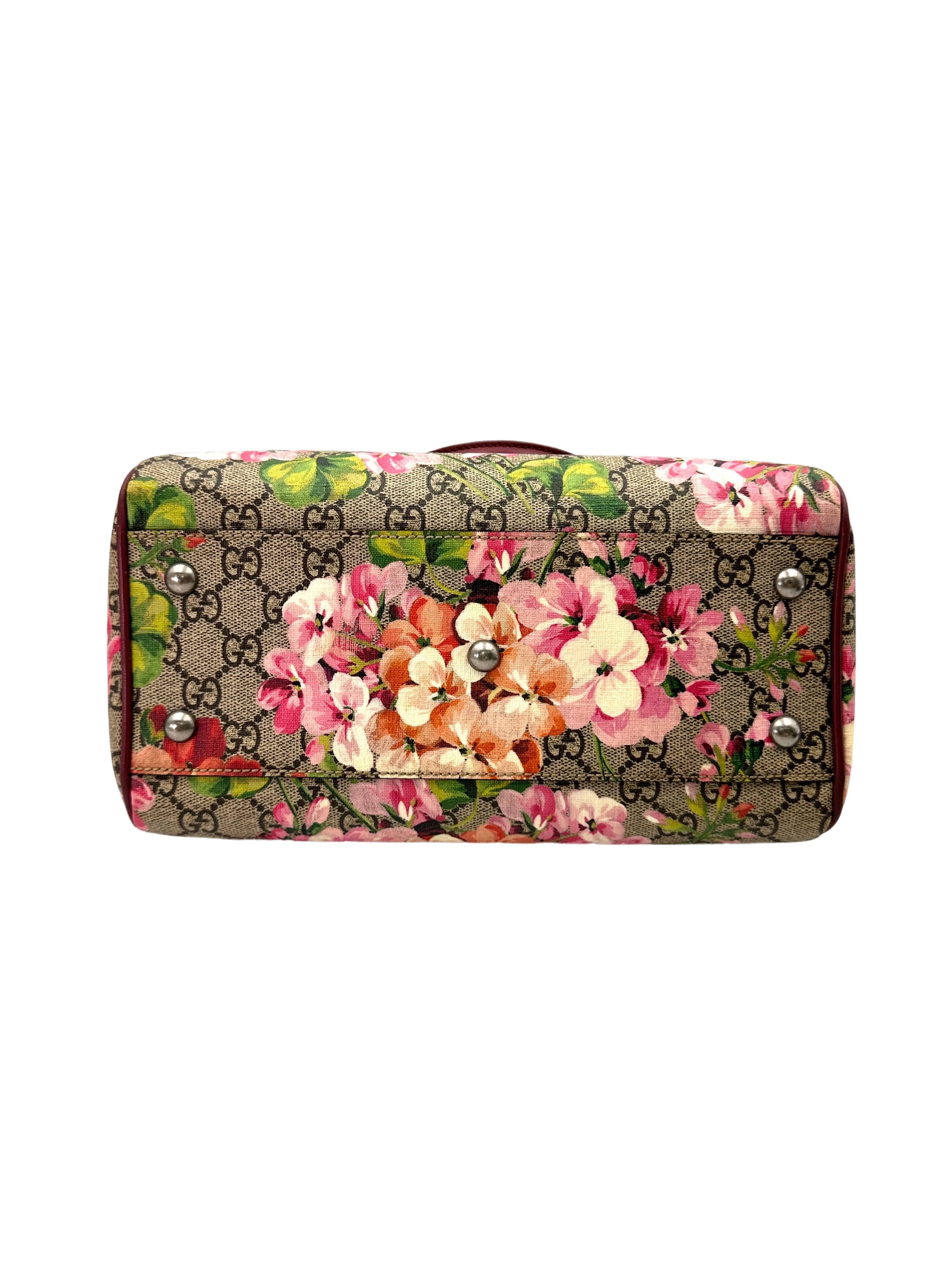 Gucci GG Supreme Blooms Floral Print Boston Bag GG936