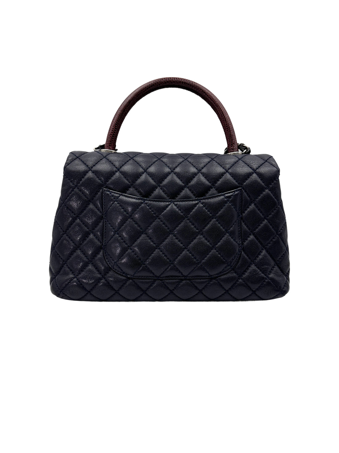 Chanel CoCo Handle Black Quilted Leather Handle Bag With Silver Buckle(21***08) CC1906