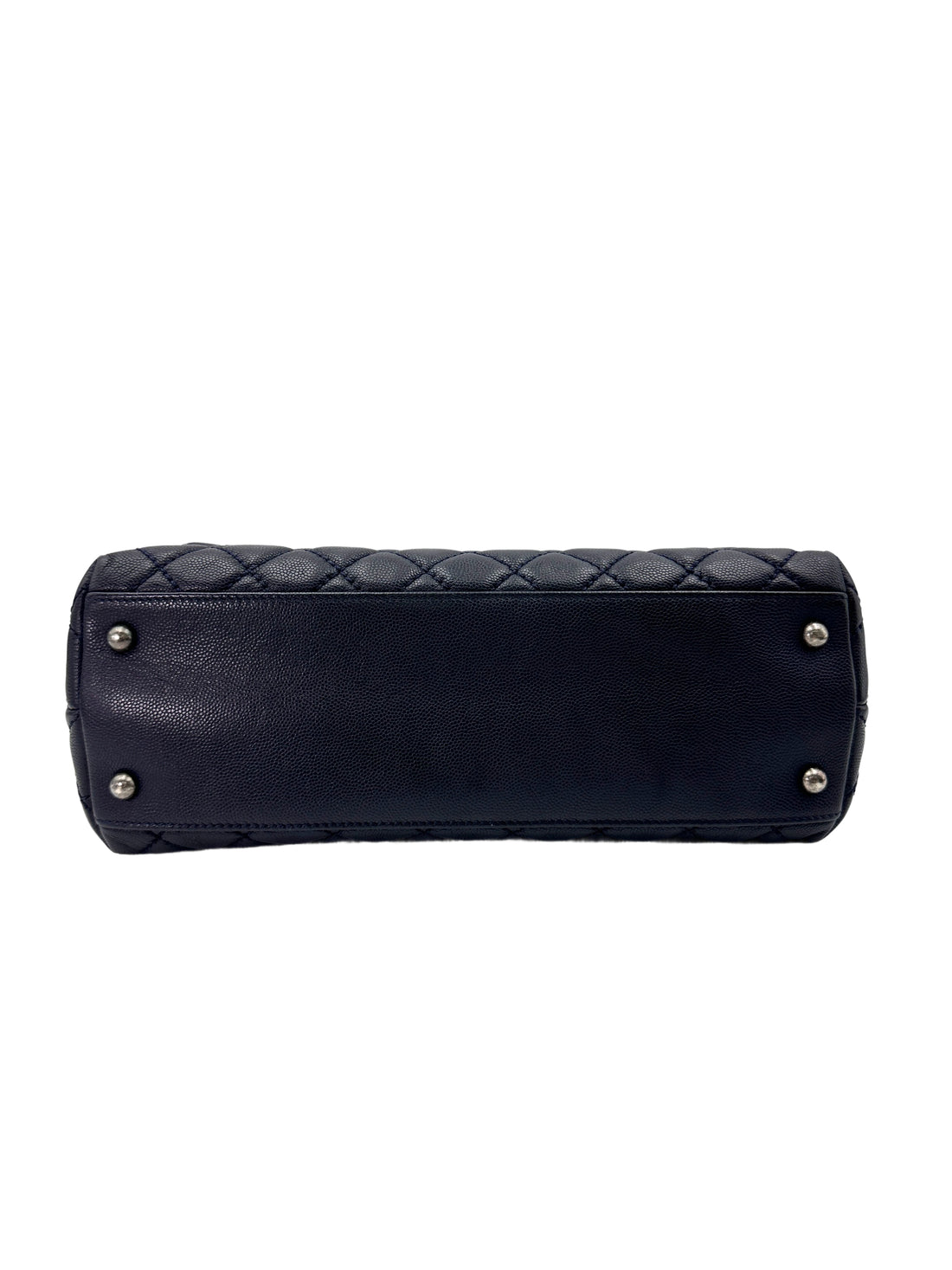 Chanel CoCo Handle Black Quilted Leather Handle Bag With Silver Buckle(21***08) CC1906
