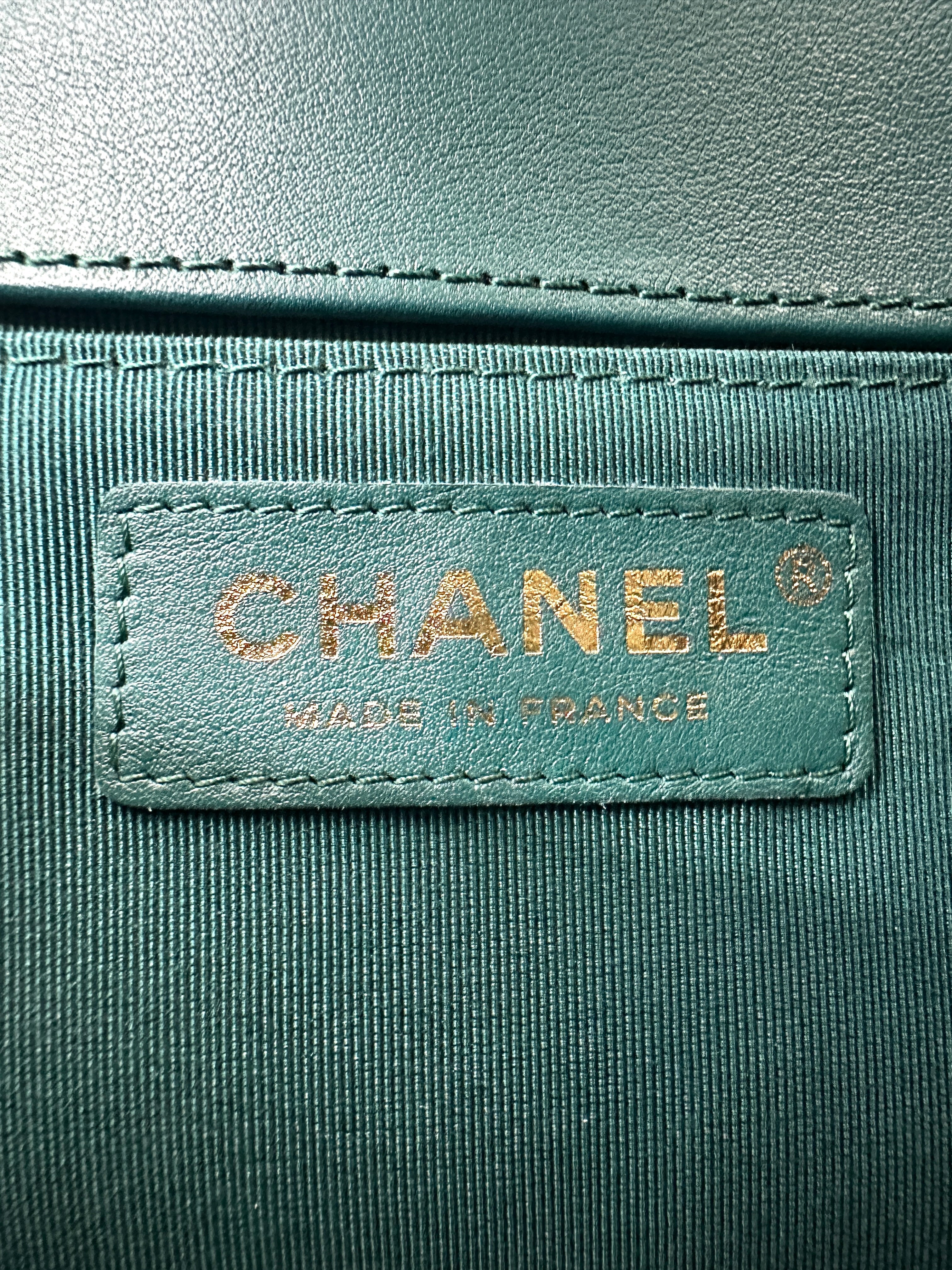 Chanel LeBoy Blue Chevron Quilted Leather Medium Size Flap Bag With Gold Buckle(27***16) IRIS217