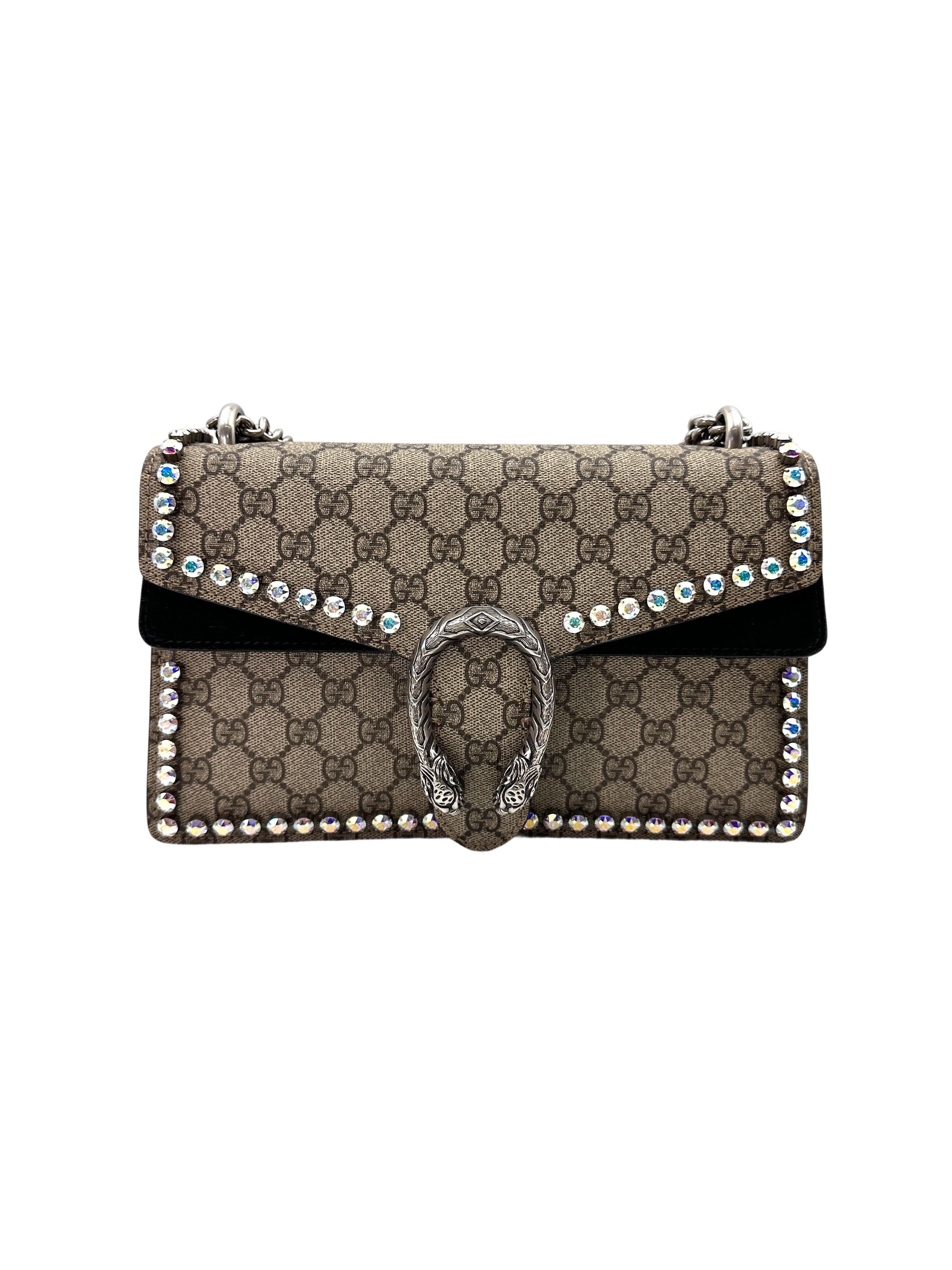 Gucci Dionysus GG Supreme Crystal Canvas Shoulder Bag GG933
