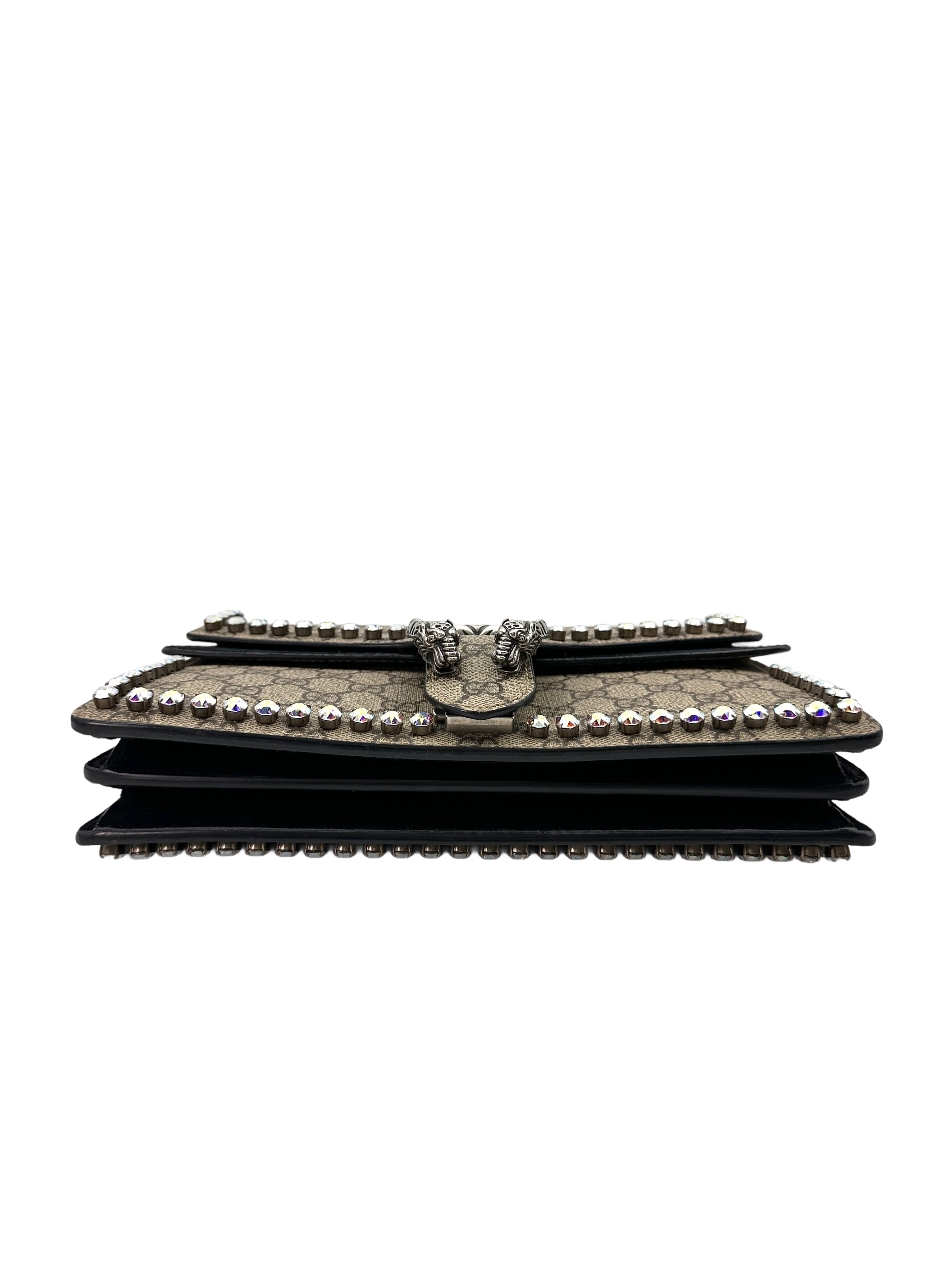 Gucci Dionysus GG Supreme Crystal Canvas Shoulder Bag GG933
