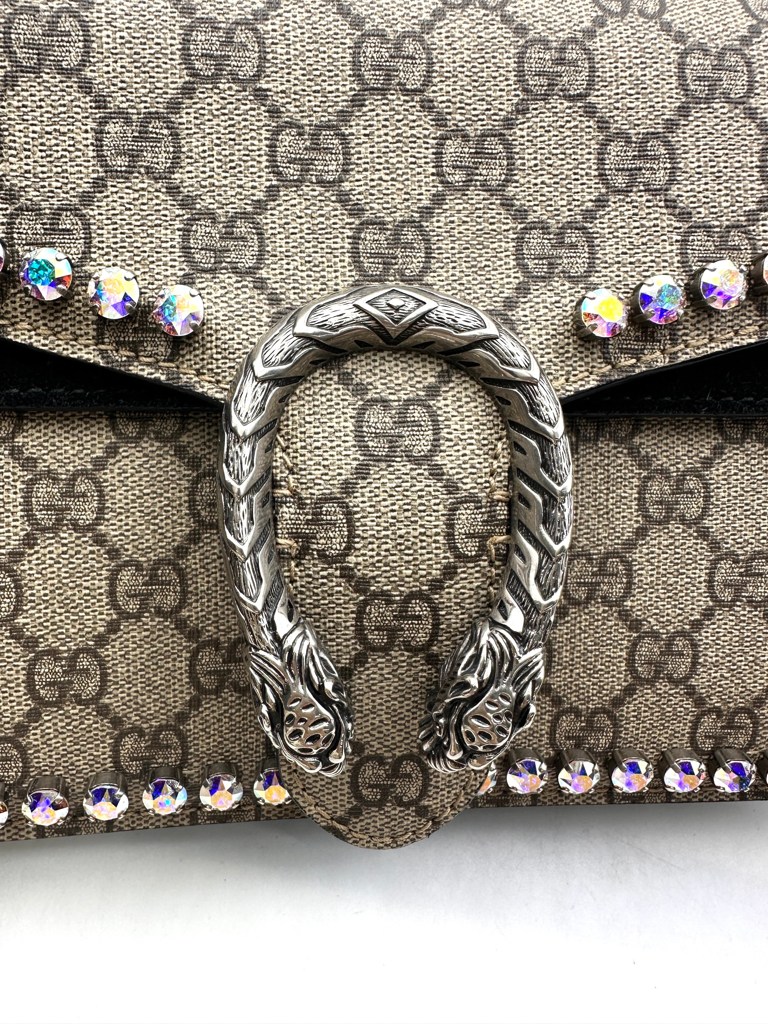 Gucci Dionysus GG Supreme Crystal Canvas Shoulder Bag GG933