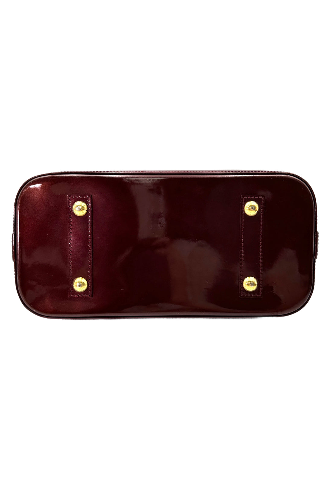 Louis Vuitton Alma Drak Red Monogram Vernis Leather Handle Bag LV2654