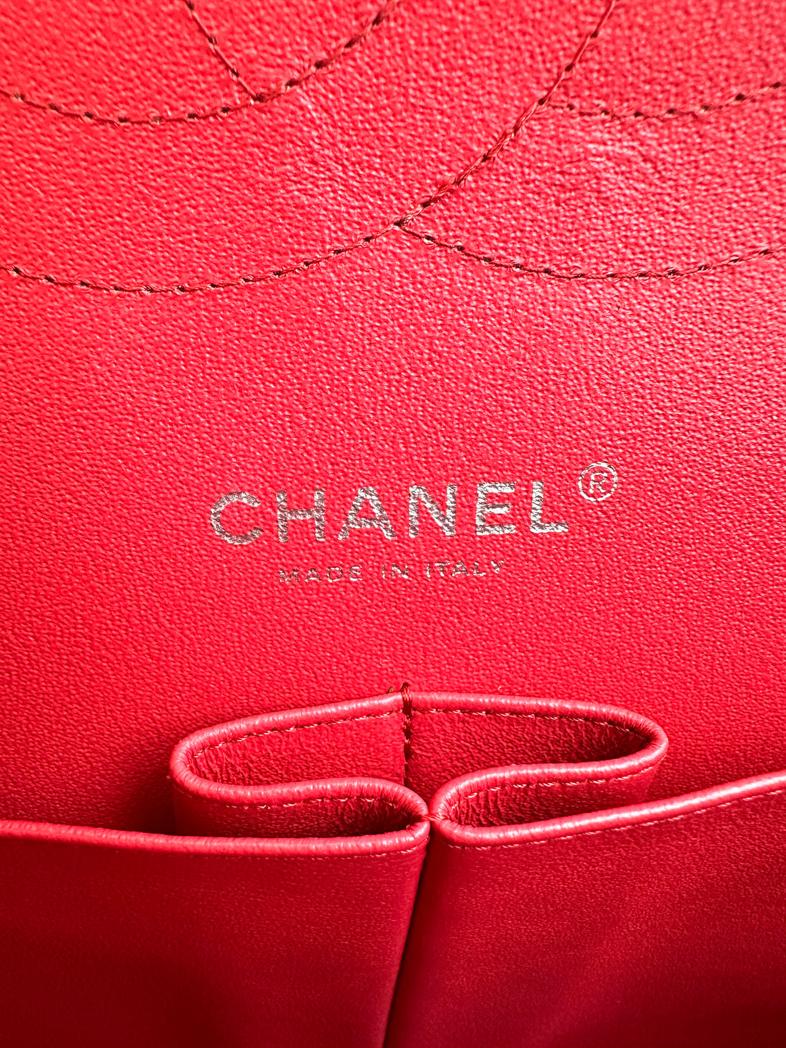 Chanel Classic Flap Red Quilted Patent Leather Shoulder Bag With Silver Buckle(21***38) CC1908